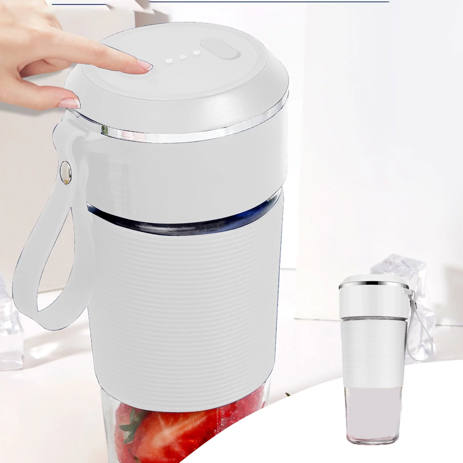 Christmas Holiday Savings 2023! QTOCIO Kitchen Appliances, Portable Blenders, Juicer For Shakes, Fruit Juicer USB Rechargeable With 6 Blades, Handheld Blenders For Sports Travel And Outdoors