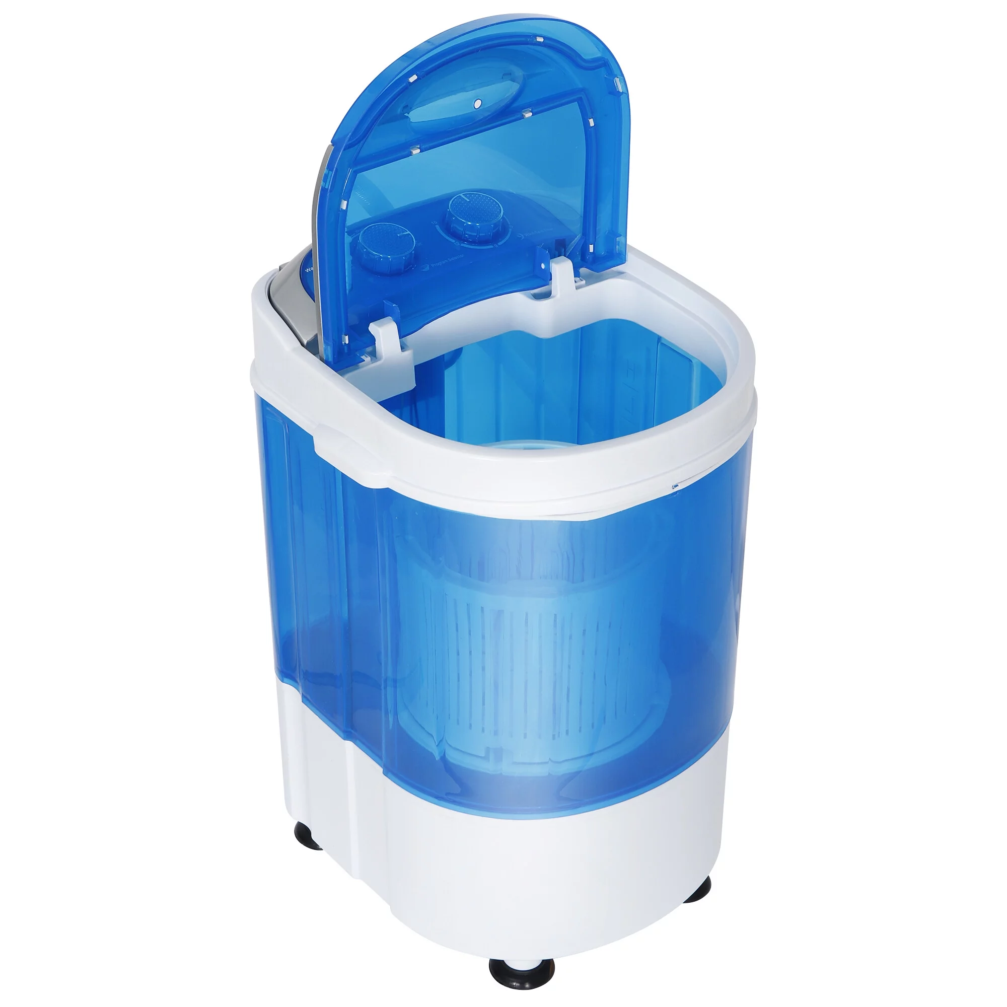 HomGarden 6.6lbs Portable Mini Washing Machine, Top-Load Washer Spin Cycle Basket, Blue