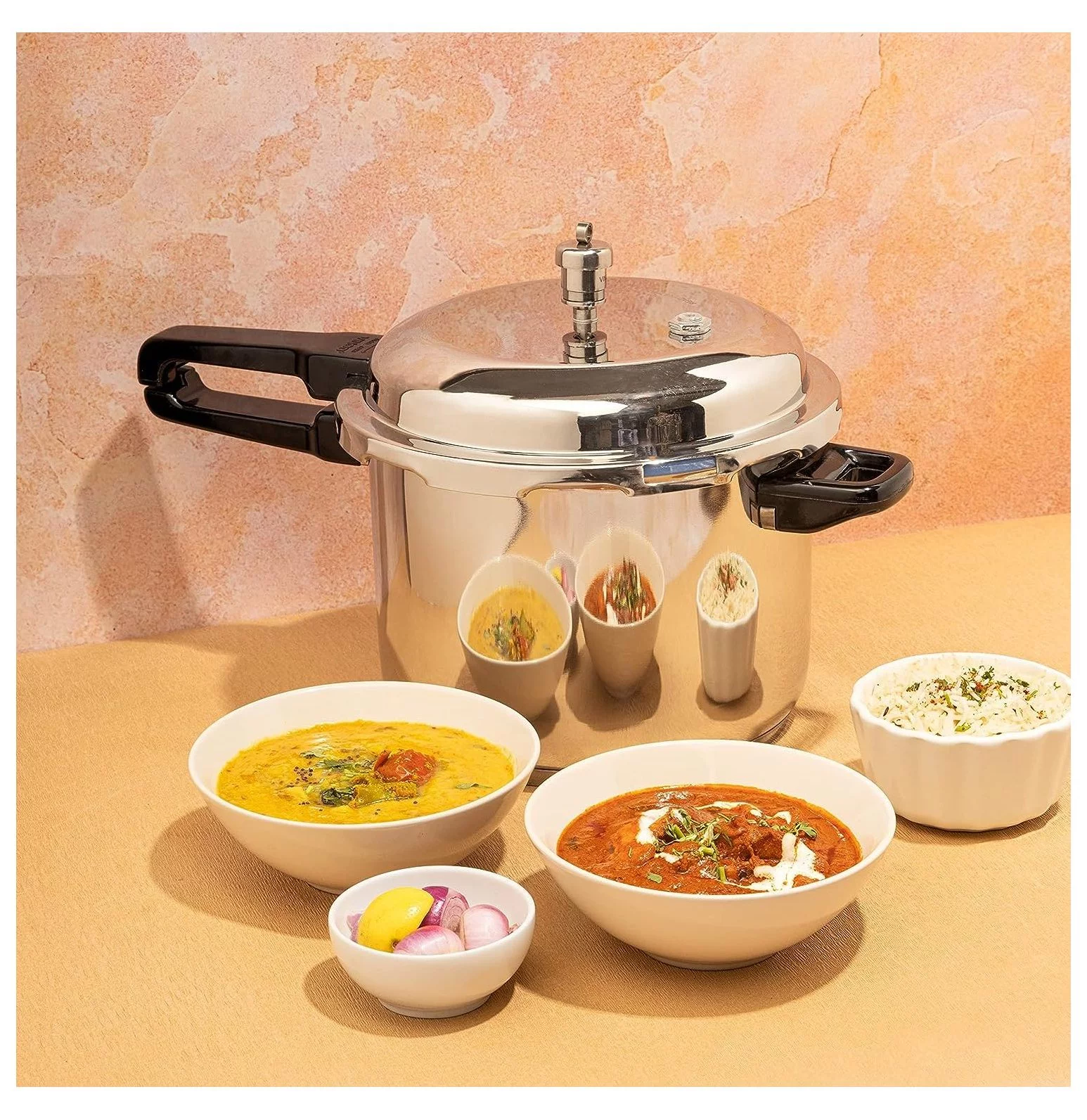 CintBllTer V-10L Stainless Steel Sandwich Bottom Pressure Cooker, 10-Liter
