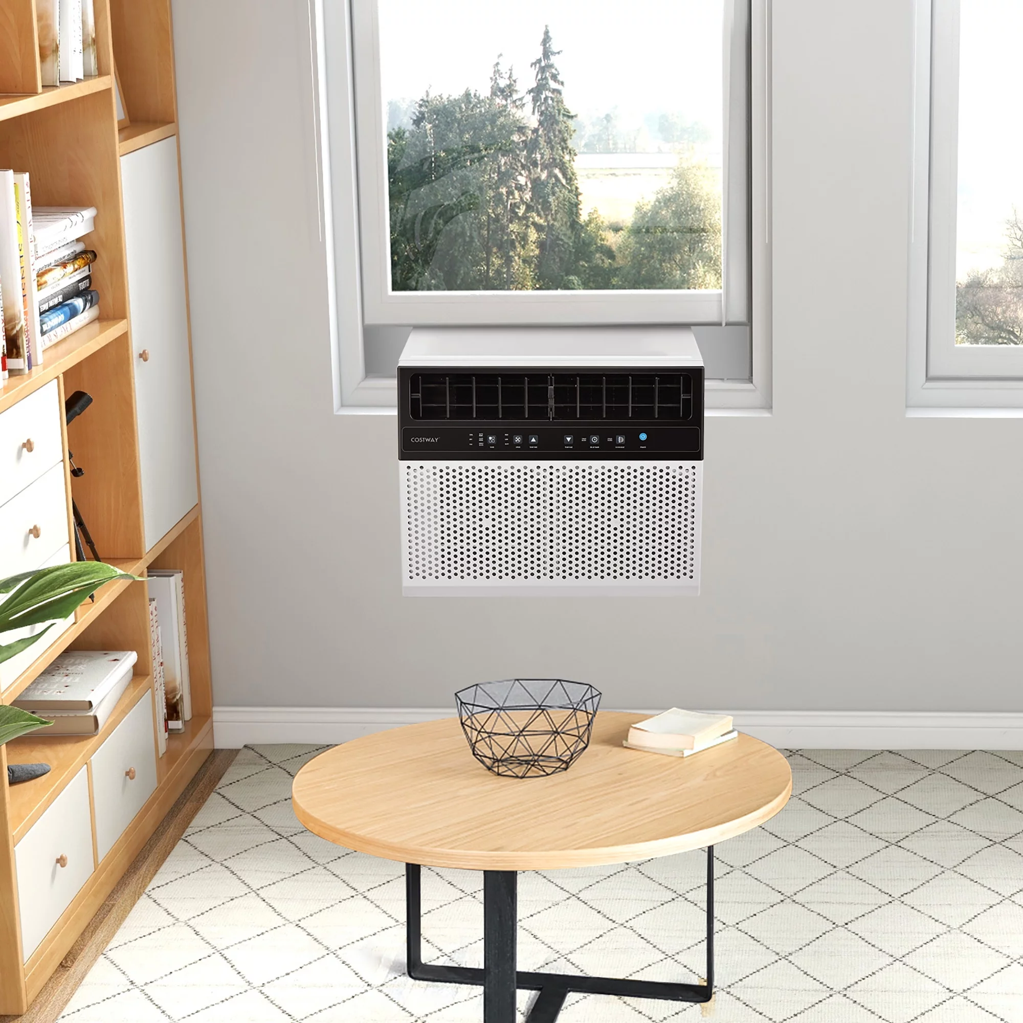 Costway 8000 BTU (12000 BTU Ashrae) Window Air Conditioner with Remote, LED Control Panel, up to 400 Sq.Ft.