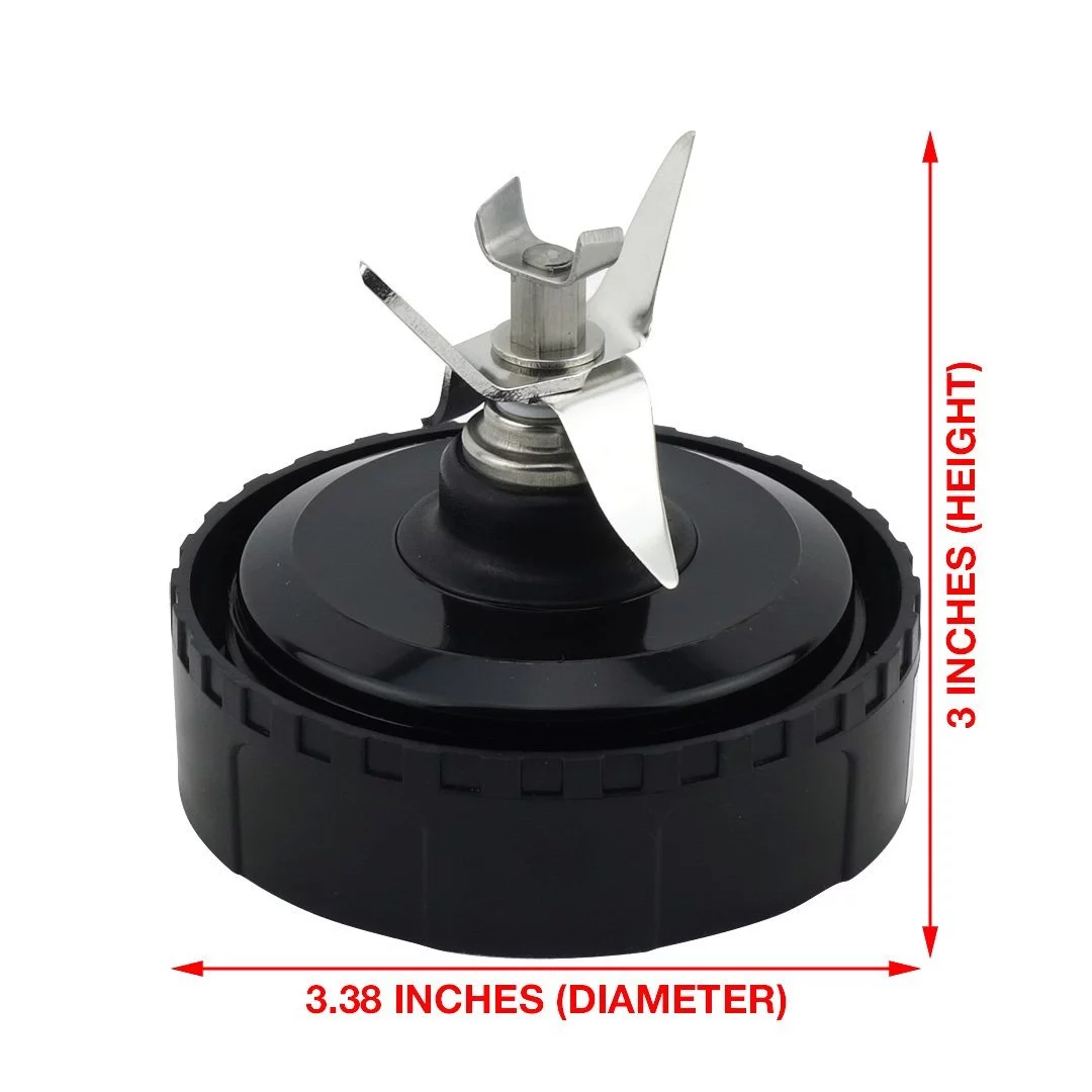 3 Pack 16 oz Cup with Sip & Seal Lid and Extractor Blade Replacement Parts 322KKU770 Compatible with Nutri Ninja BL770 BL771 BL772 BL773CO BL780