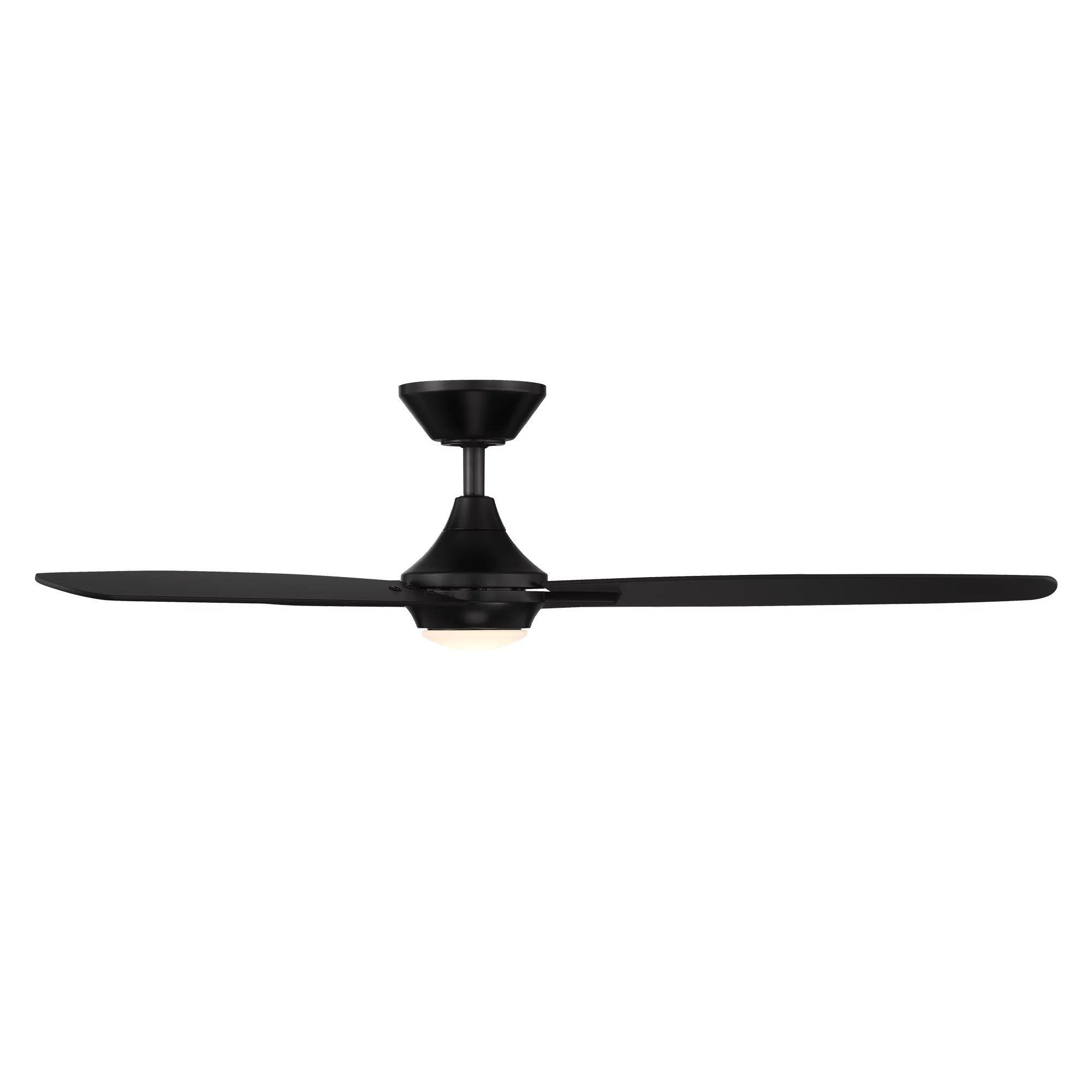 Blitzen Indoor and Outdoor 3-Blade Smart Ceiling Fan 54in Matte Black with 3000K LED Light Kit and Remote Control