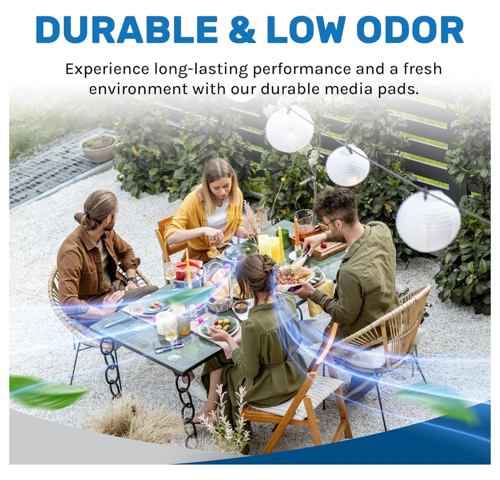 Homehours Replacement Evaporative Cooler Pads - Swamp Cooler Replacement Pads Corrugated Build - Low Odor Xel50 Media Evaporative Cooling Pad for 1300 CFM Cooler Fan - 3 Panels, 21.75�� x 10�� & 18��