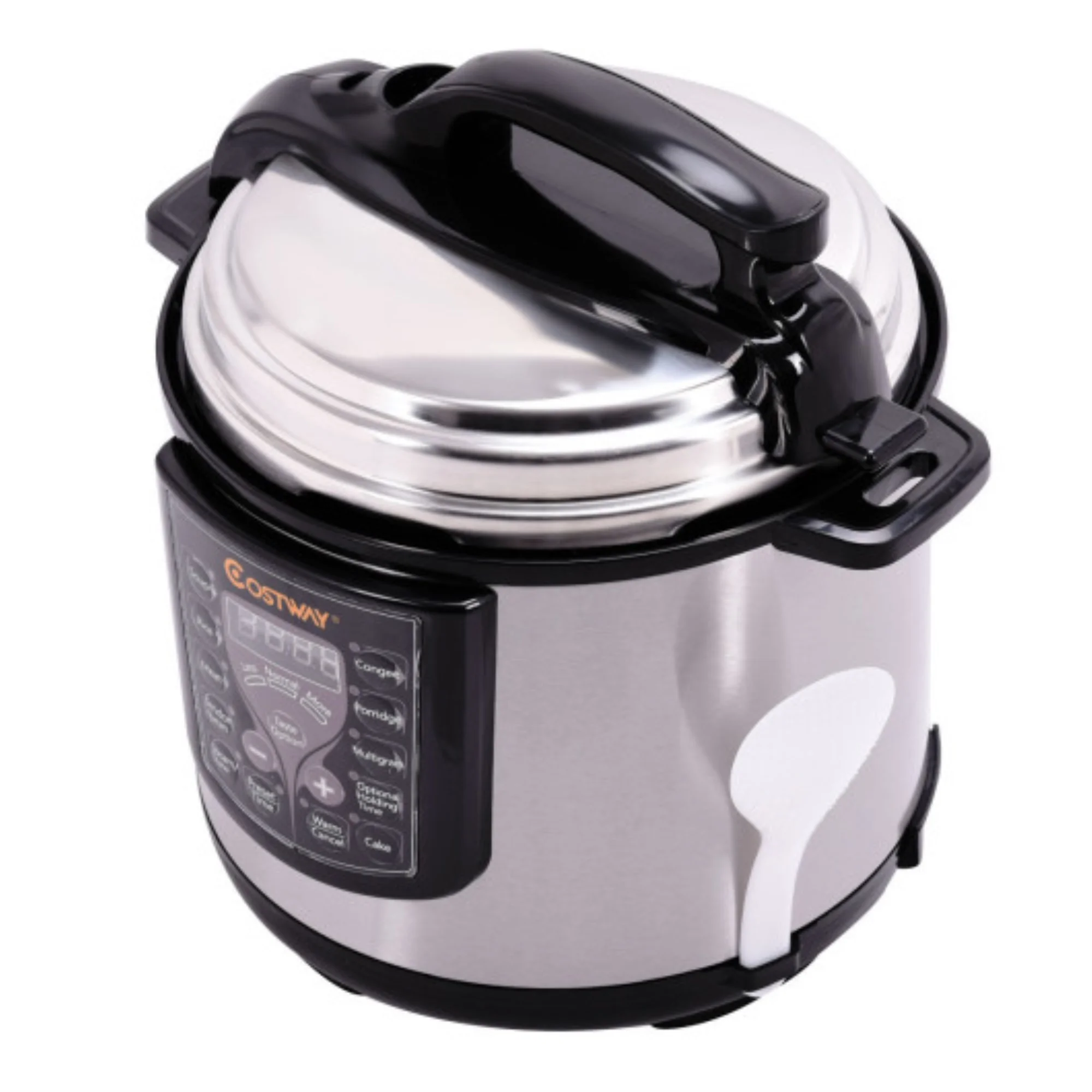 Energy-Saving Electric Pressure Cooker: 6-Quart, Stainless Steel, Time-Saving & Efficient