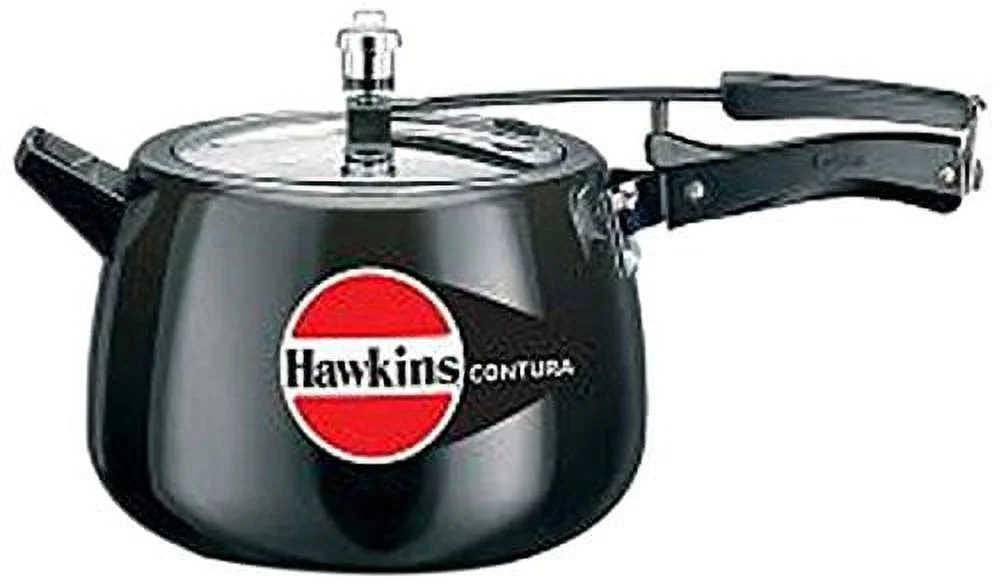 Hawkins CB65 Hard Anodised Pressure Cooker, 6.5-Liter, Contura Black