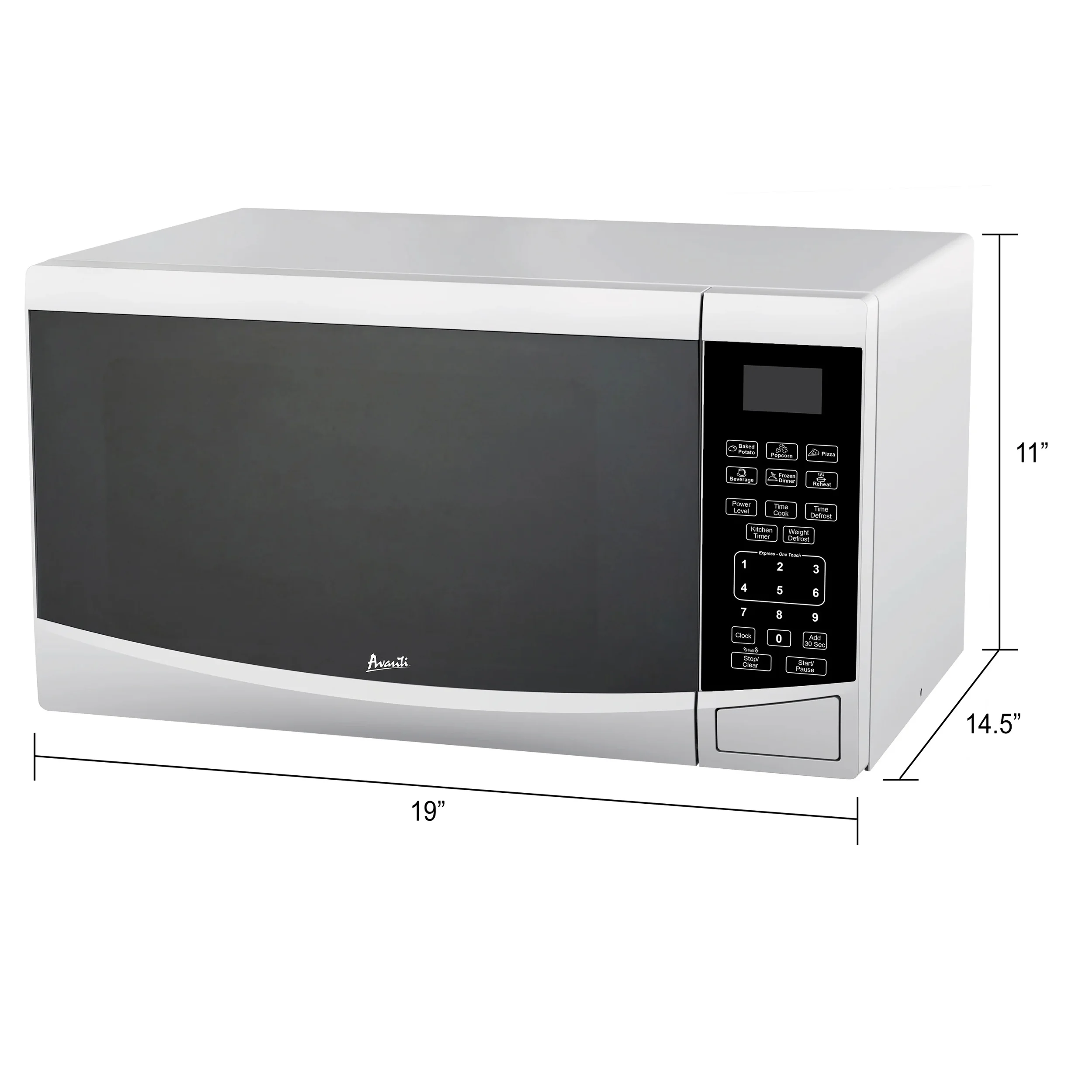 Avanti 0.9 CF Touch Microwave - Black