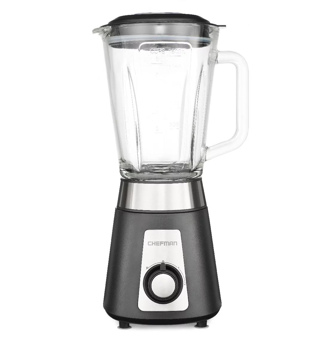 Chefman - Two Speed Blender with Glass Jar, 500 Watts, Stainless Steel