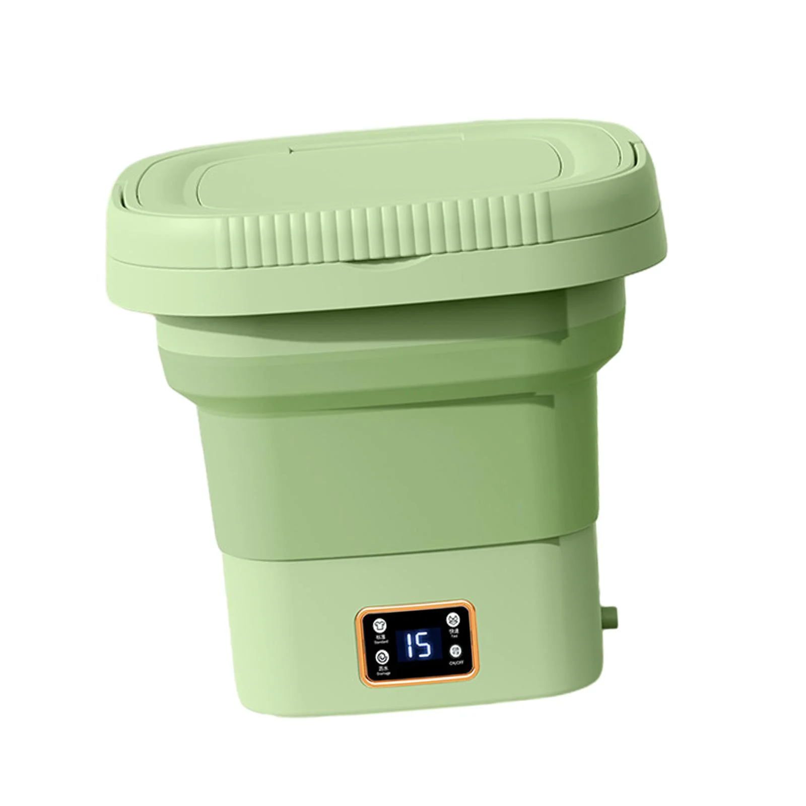 Foldable Mini Washing Machine, Small Bucket Washer, Folding Washing Machine Gifts for Family 9L green normal lid