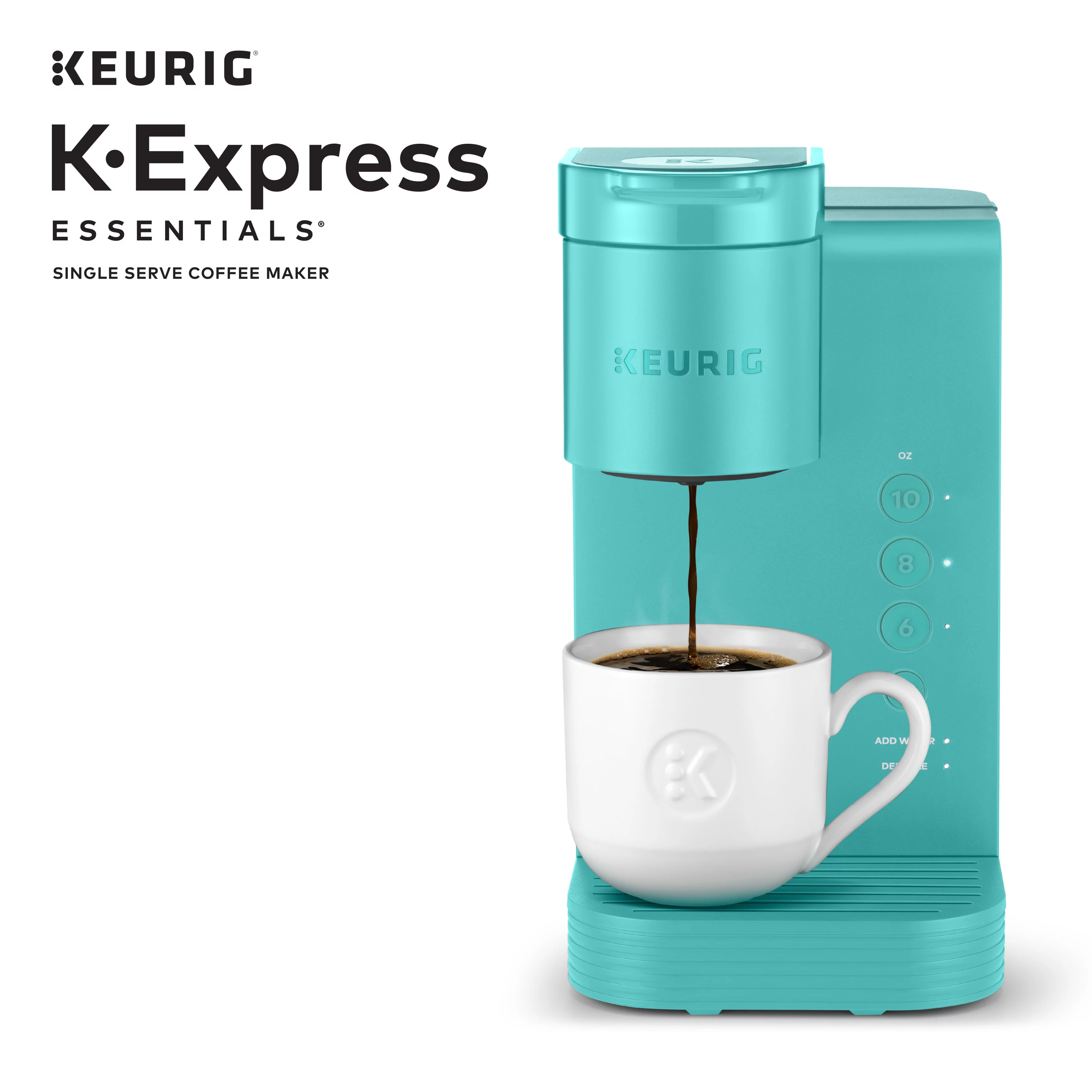 Keurig K-Express Essentials Tropical Blue Like New Single-Serve K-Cup Pod Coffee Maker