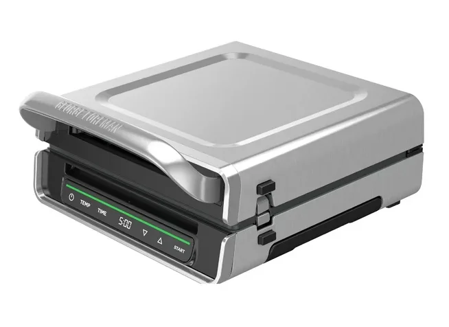 George Foreman Smokeless - Digital Smart Select, Family Size (4-6 Servings), Stainless Steel, GRD6090B