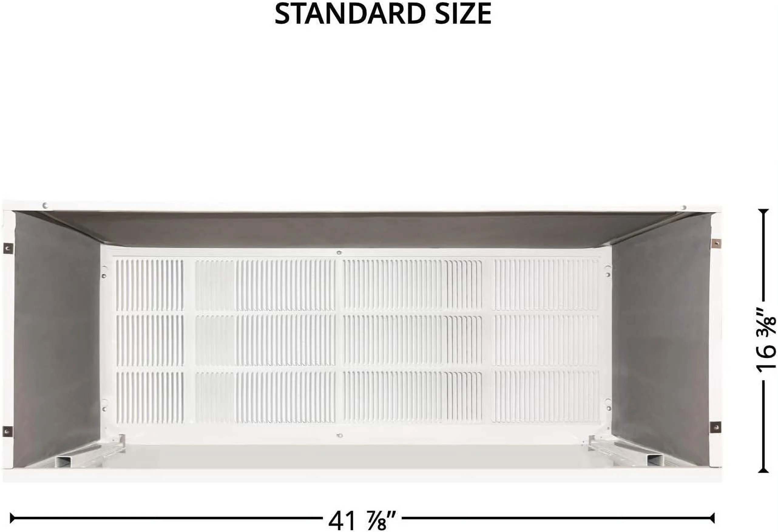 Cooper & Hunter PTAC Folded Metal Wall Sleeve and Exterior Grille for Packaged Terminal Air Conditioner Coated Insulated Including Condensate Drain Kit