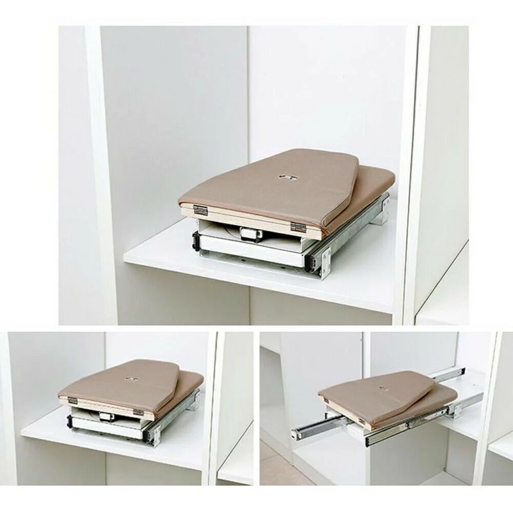 CNCEST Pull-Out 180��Rotation Retractable Ironing Board Closet Stow Away Space Saving