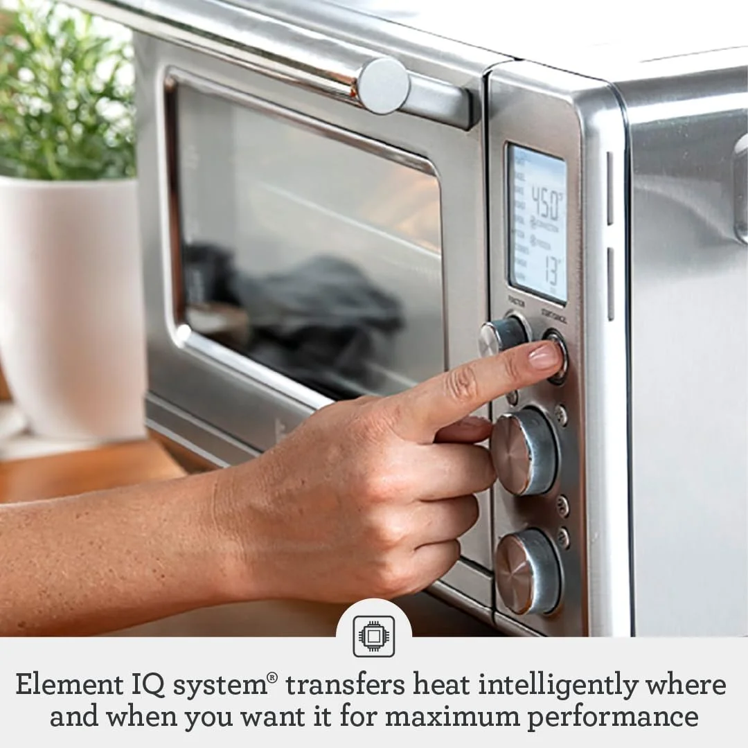 Breville BOV800XL Smart Oven 1800-Watt Convection Toaster Oven with Element IQ, Silver