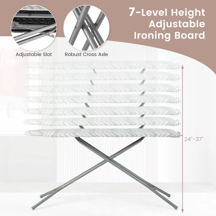 Foldable Ironing Board with Iron Rest - Iron with Ease