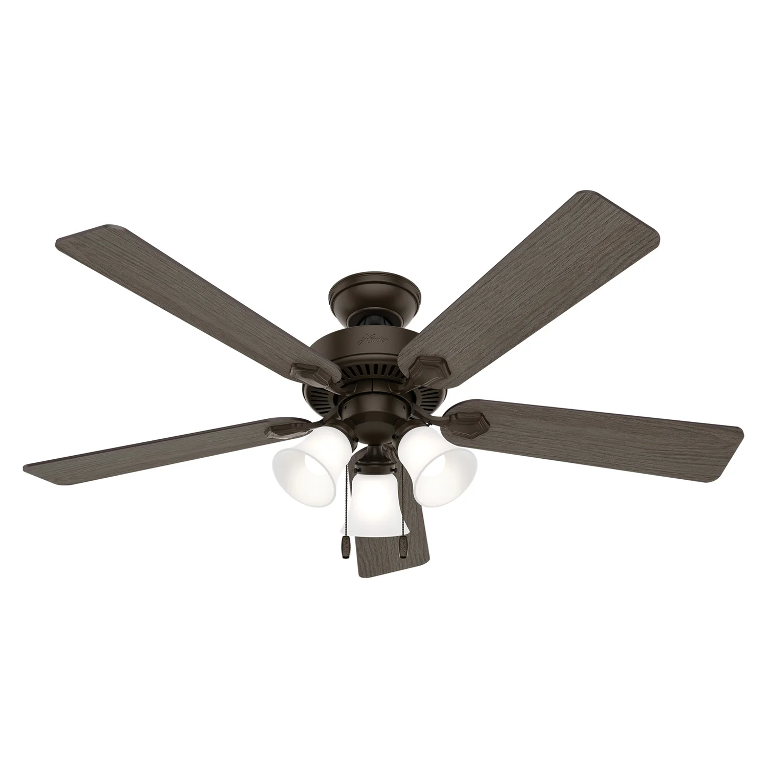 Hunter 50887 Swanson 52-In. Ceiling Fan with LED Lights (New Bronze)