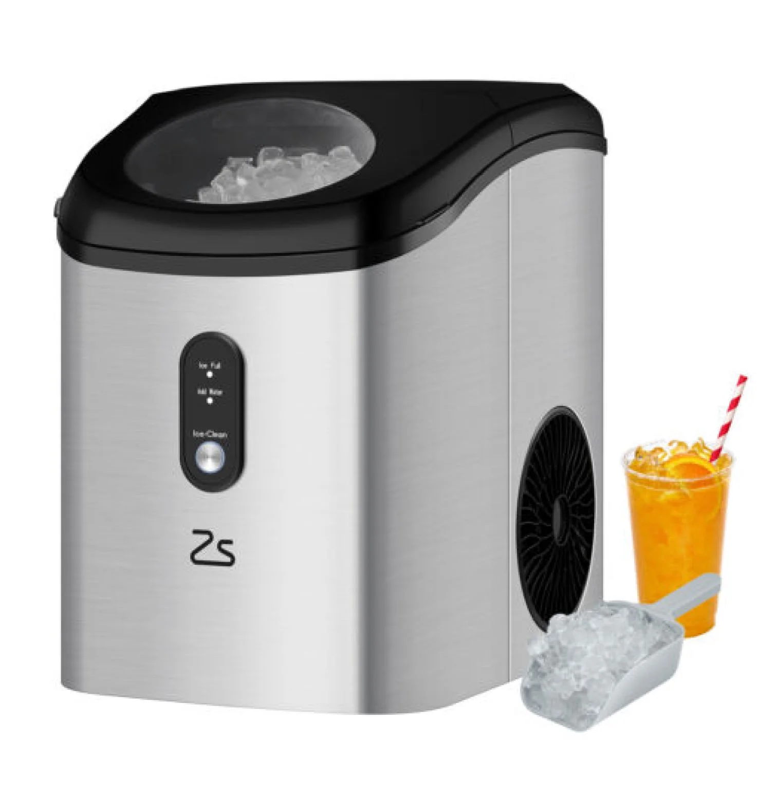 33 lbs/Day Countertop Ice Maker with Soft Chewy Pellet Ice Pebble Ice Machine