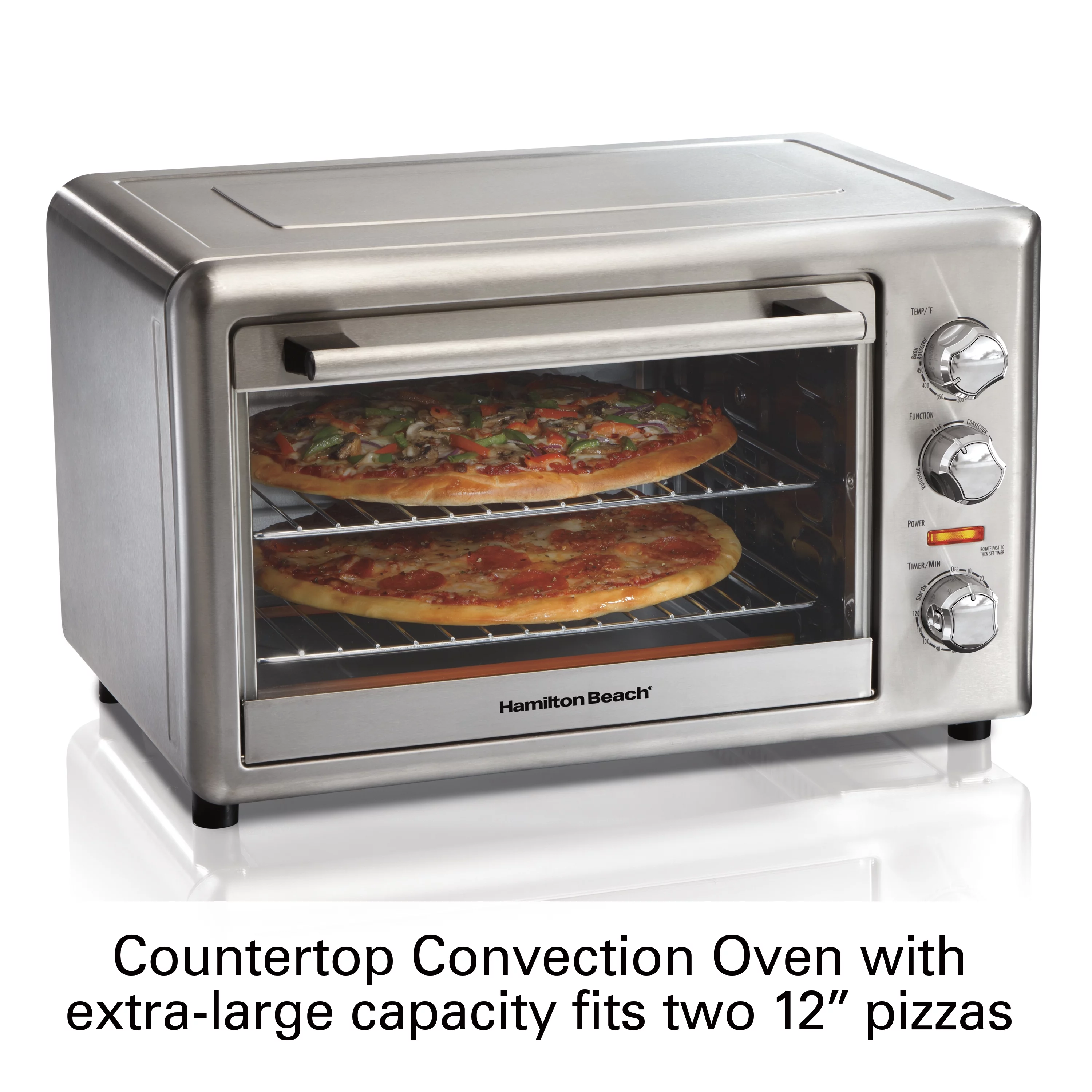 Hamilton Beach Countertop Oven with Convection and Rotisserie, Stainless Steel, 31103