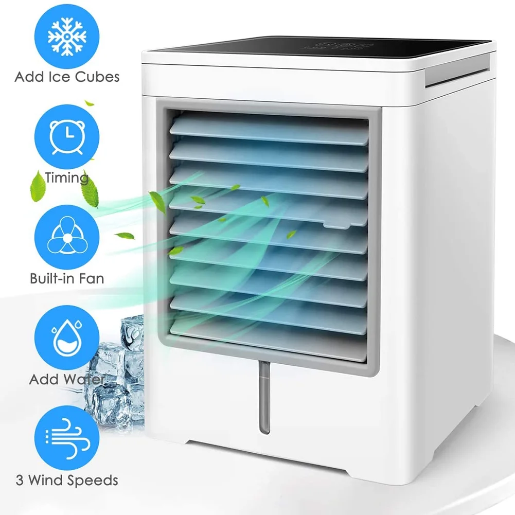 Decor Store USB Mini Air Conditioner Cooler Home Office Portable Touch Screen Cooling Fan