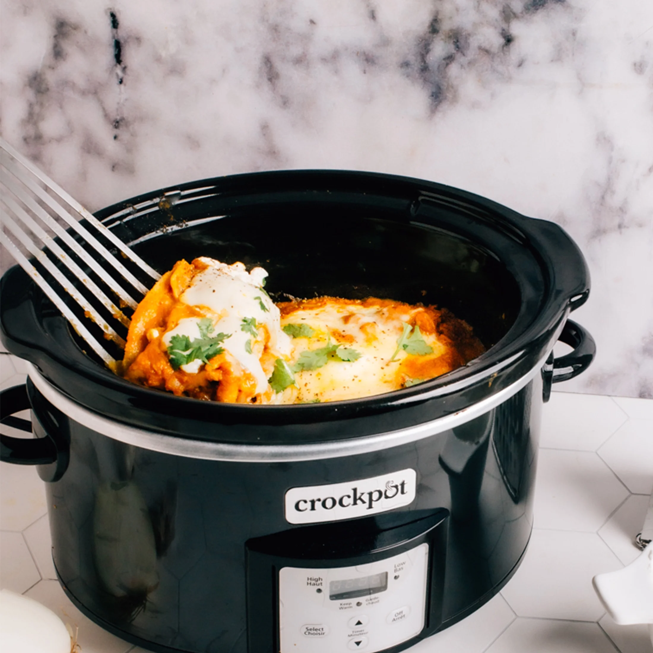 Crockpot? 4-Qt. Digital Countdown Slow Cooker, Black