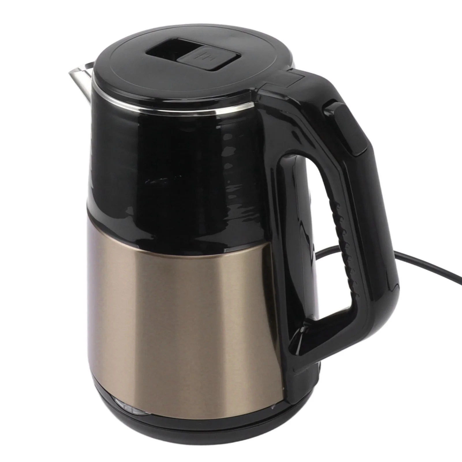 Big sale Electric Tea Kettle Double Layer Stainless Steel Hot Water Boiler with Auto Shut Off Boil Dry Protection UK Plug 220V Gold