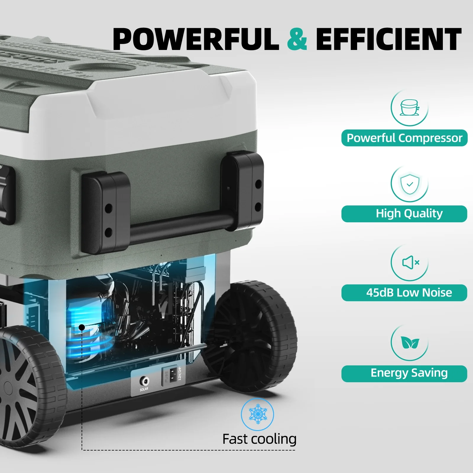 Alpicool Car Refrigerator Portable Fridge Freezer, 61 Quarts Portable Refrigerator Dual Zone with App Control, 12V Fridge Rapid Cooling -4�H to 68�H RV Fridge Compressor Electric Cooler for Outdoor