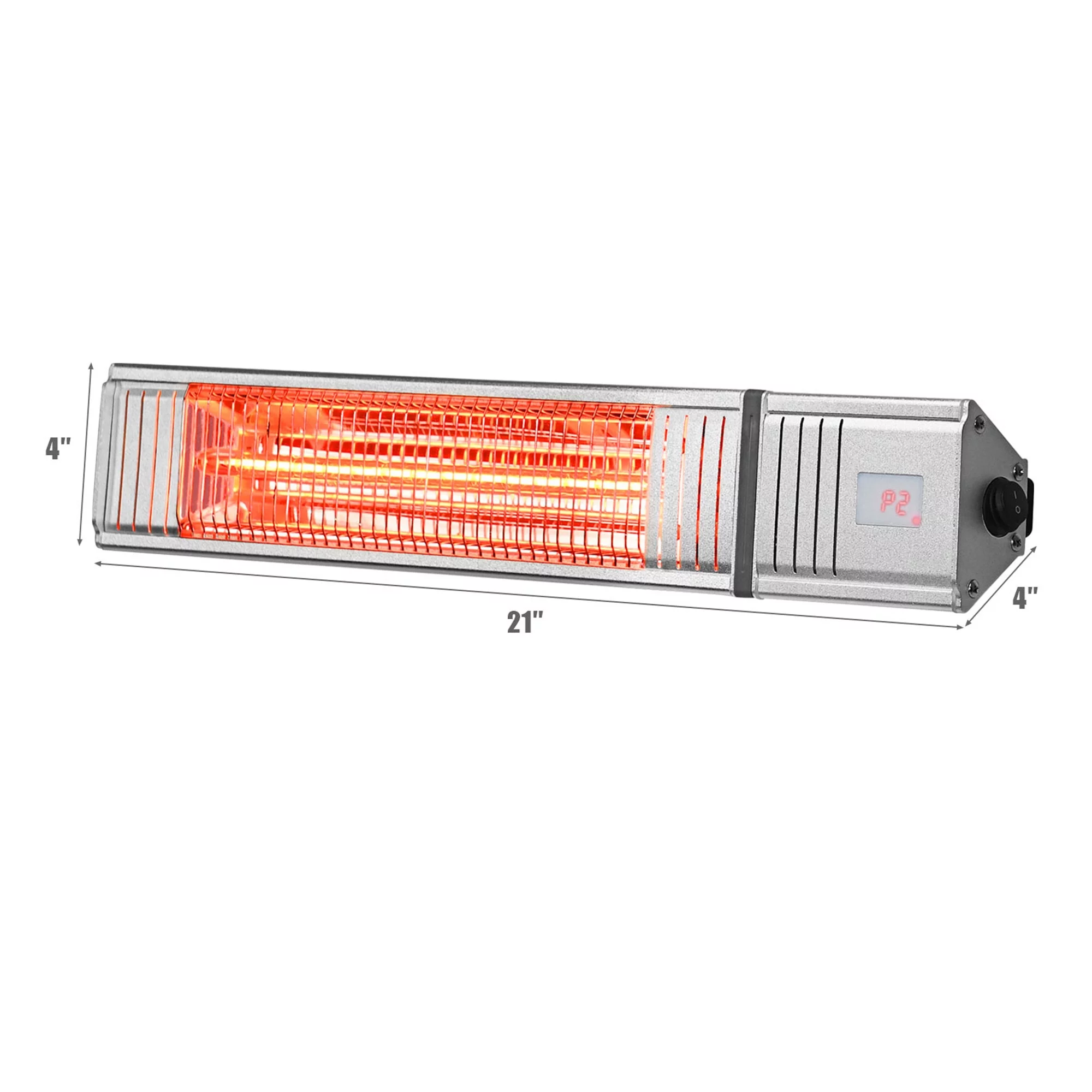 Gymax 1500W Infrared Wall Mount Space Heater Indoor Outdoor w/ Remote Control