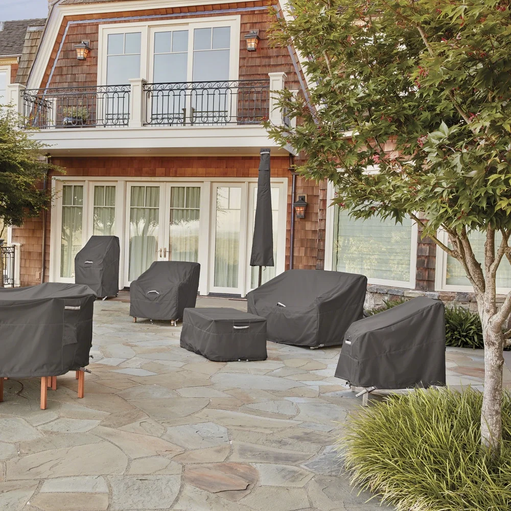 Classic Accessories Ravenna Water-Resistant 104 Inch Patio Left Facing Sectional Lounge Set Cover