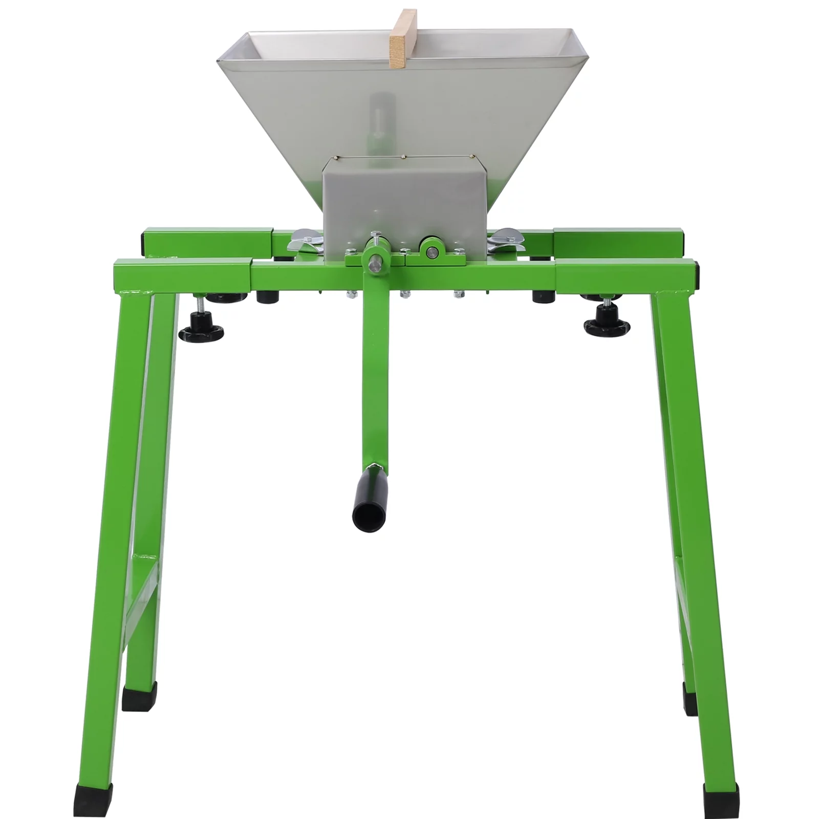 7L Manual Juicer Grinder with Stand, Portable Fruit and Apple Crusher with Wheel, Stainless Steel Fruit Scratter Pulper for Wine and Cider Pressing