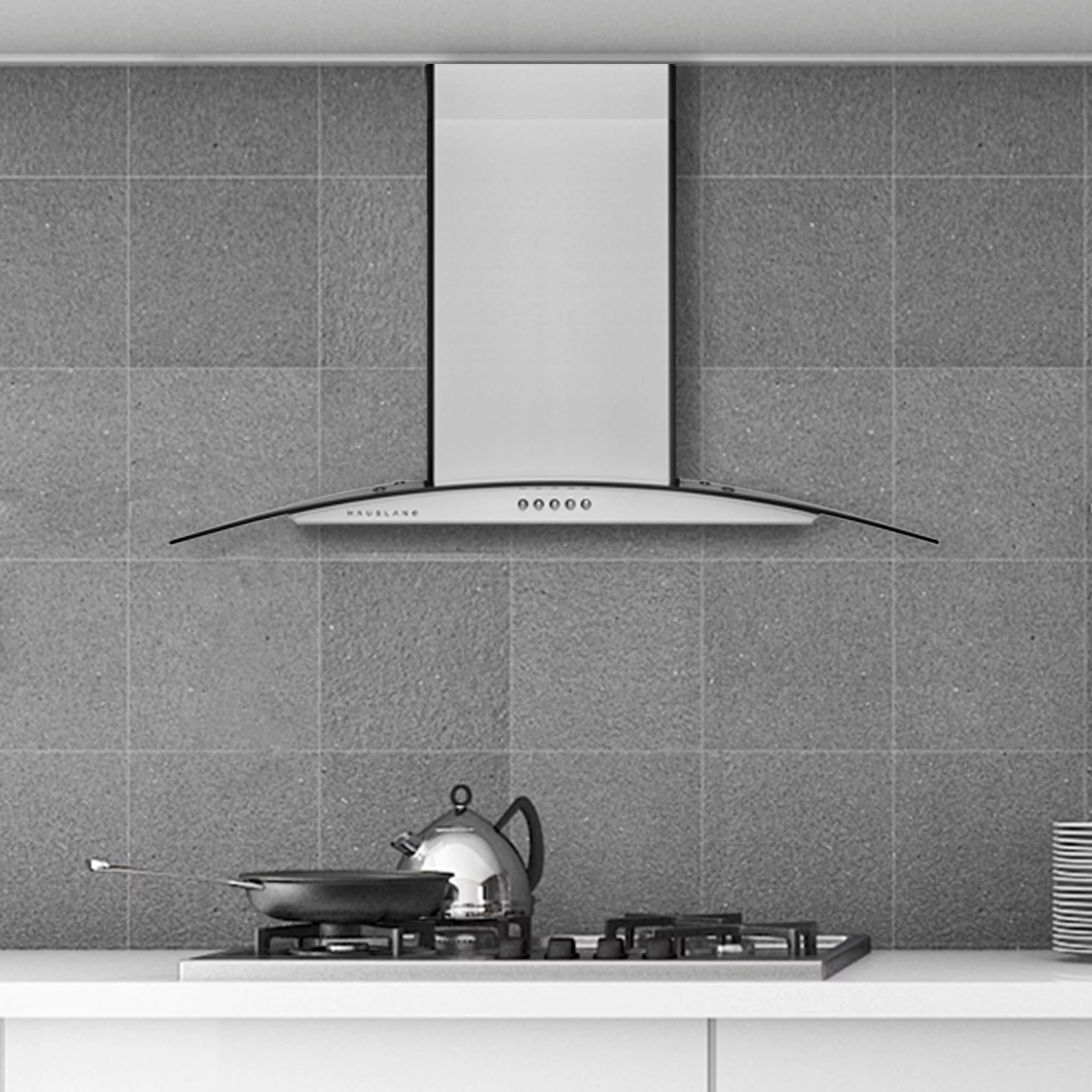 Hauslane WM-600SS-30 30 in. Convertible Stainless Steel Wall-Mounted Range Hood with Charcoal Filter