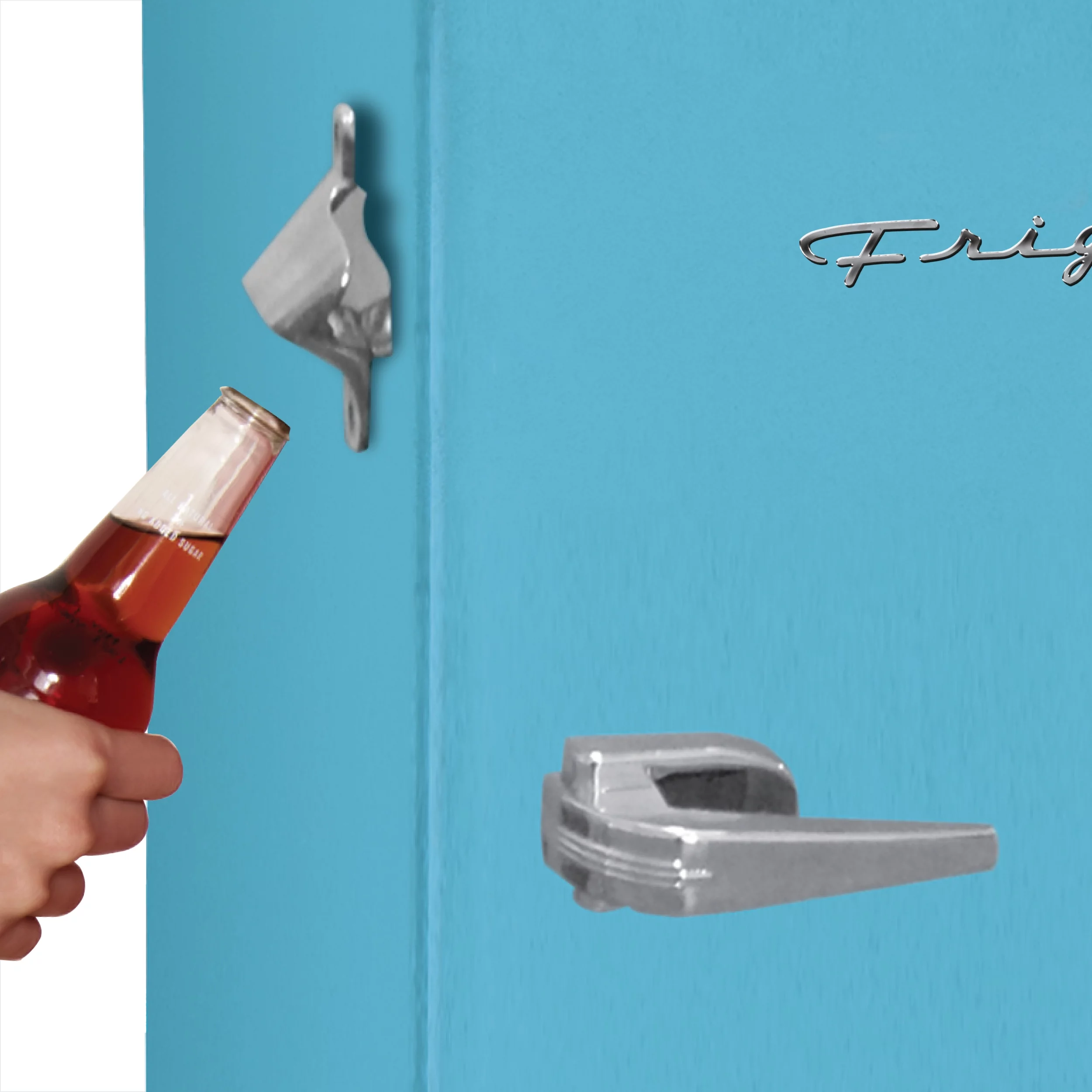 Frigidaire 3.2 Cu Ft Retro Mini Fridge With Side Bottle Opener EFR376, Blue