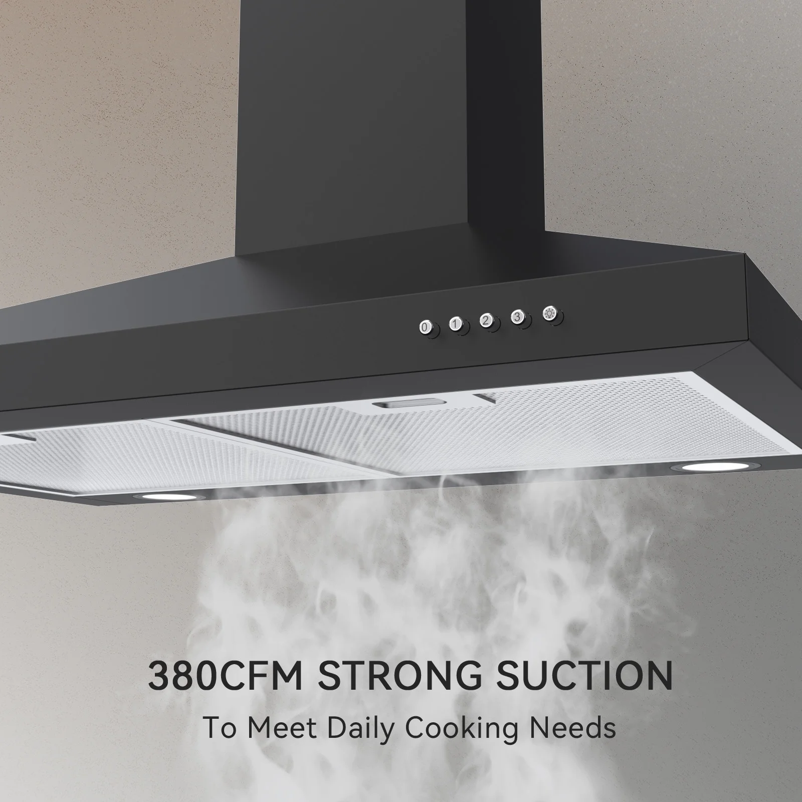Hermitlux Range Hoods for Kitchen, Stove Hood with Charcoal Filter, HMX-UBD24Y75-AC