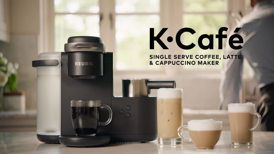 Keurig K-Cafe Single Serve K-Cup Coffee Maker, Latte Maker and Cappuccino Maker, Dark Charcoal