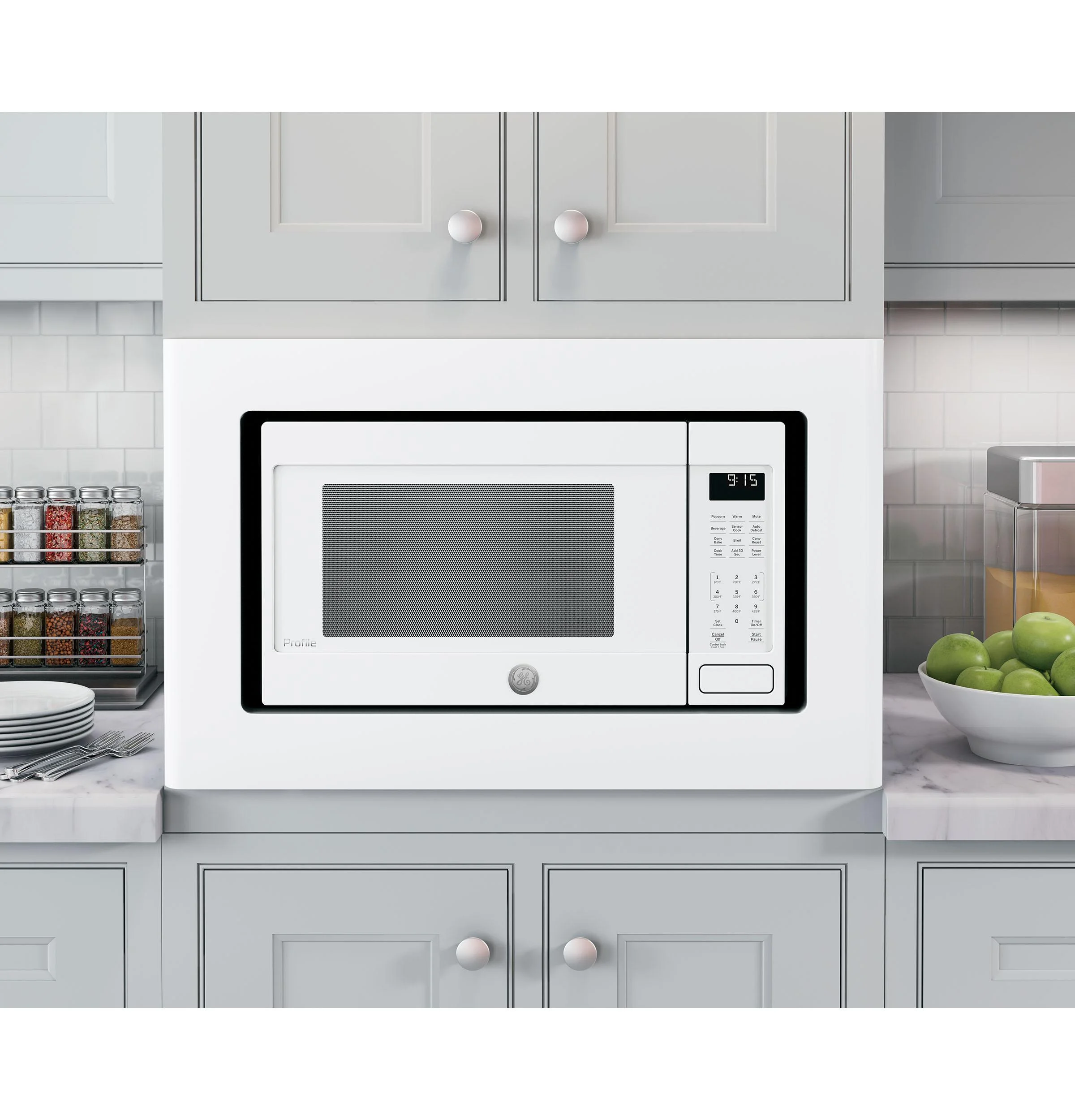 GE Microwave Optional 30 in. Built-in Trim Kit in White