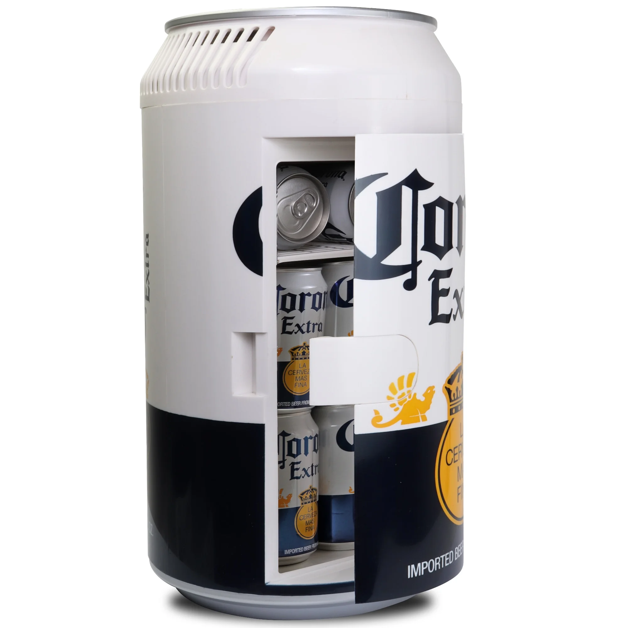 Corona 12 Can Portable Mini Fridge 12V Personal Electric Cooler White Car Wine Cooler
