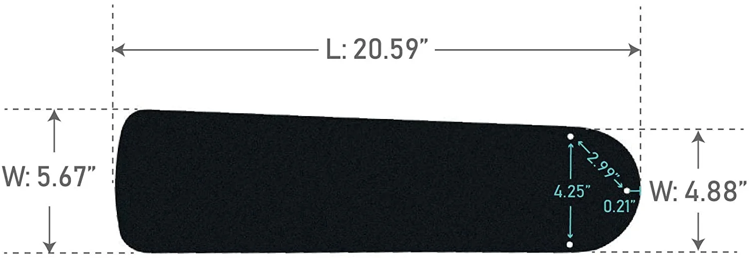 Craftmade B552p-O 52' Plus Series Outdoor Blades - Black