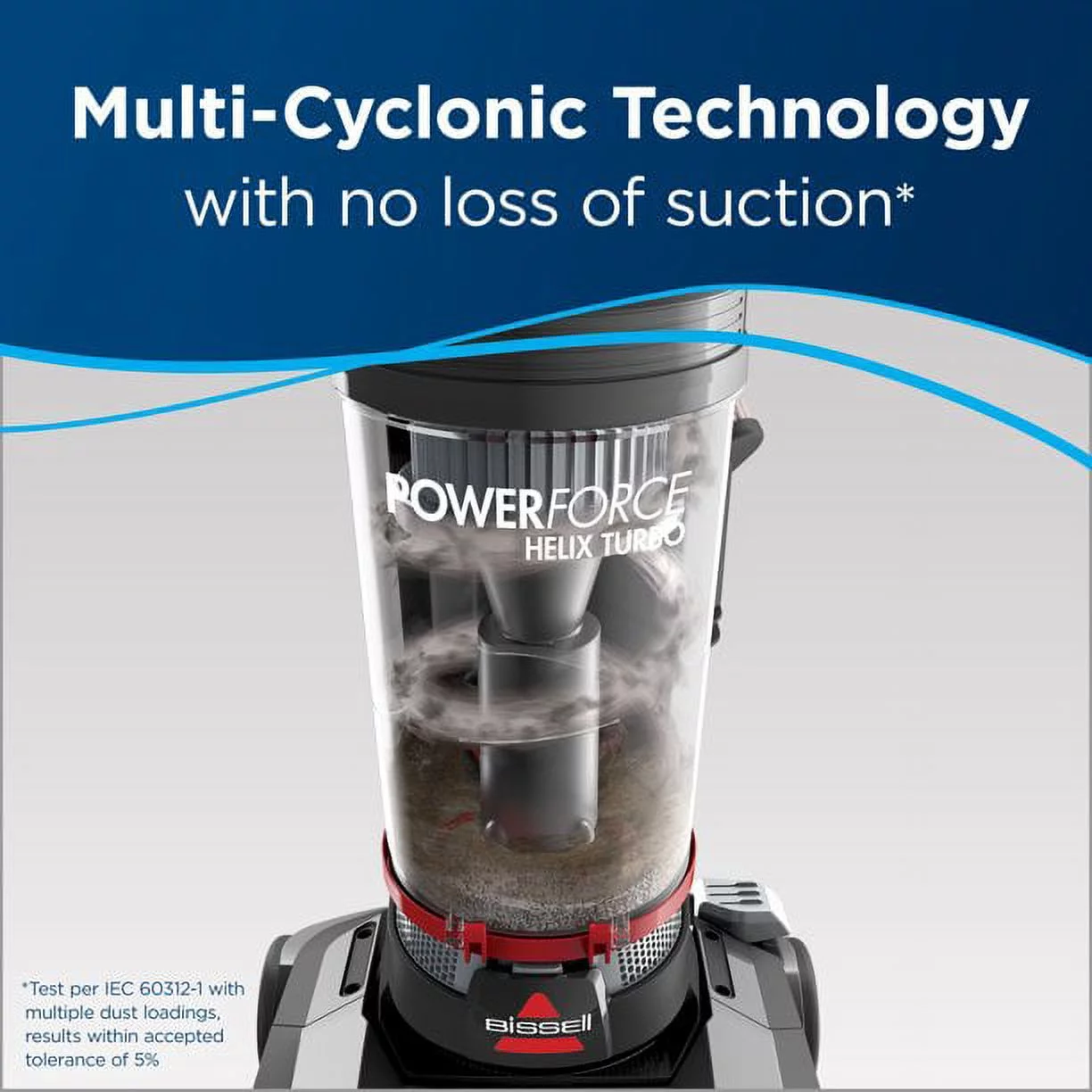 BISSELL Power force Helix Turbo Upright Vacuum Cleaner with Trial Sanitize Trigger - 2190V