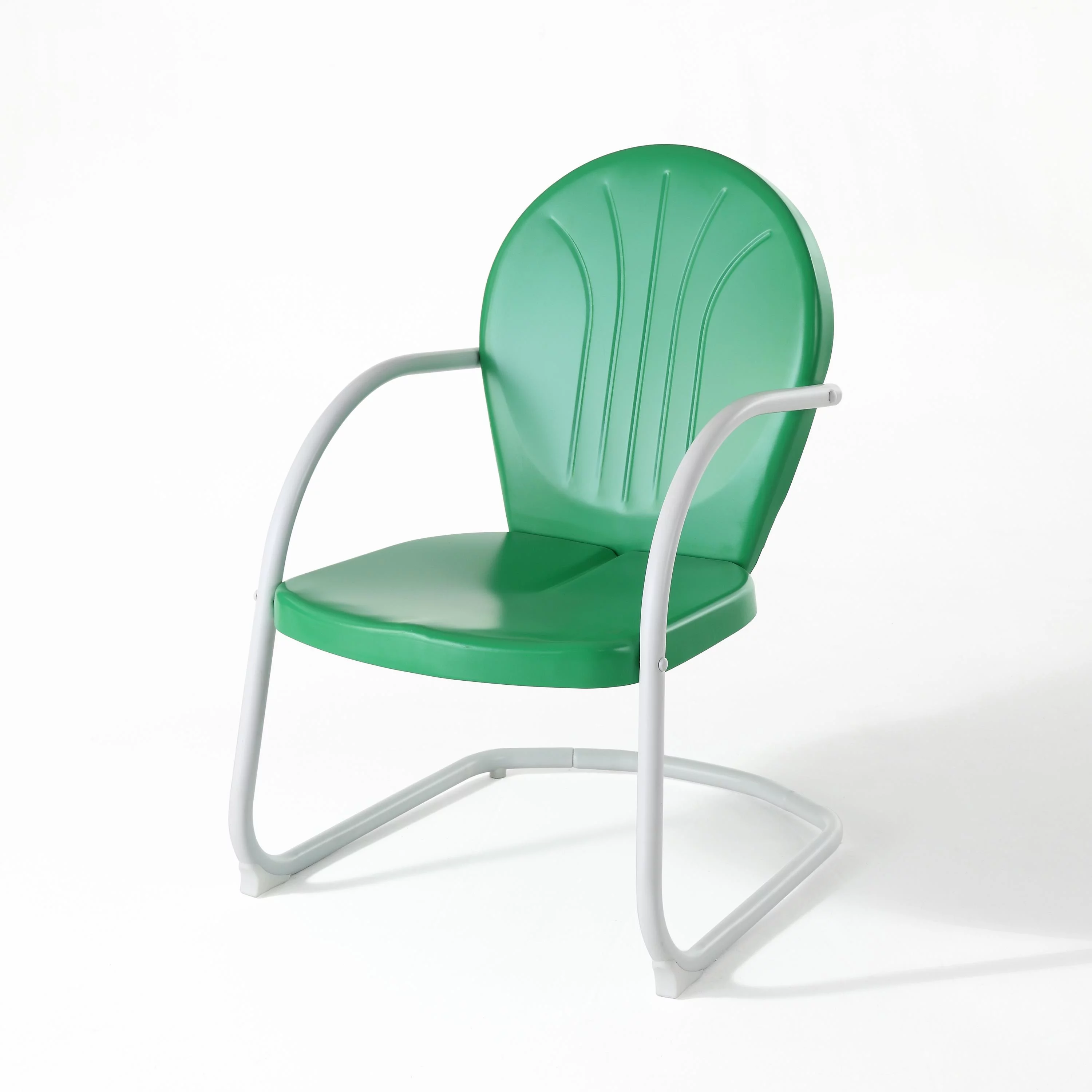 Crosley Furniture Griffith Metal Outdoor Patio Chair in Grasshopper Green