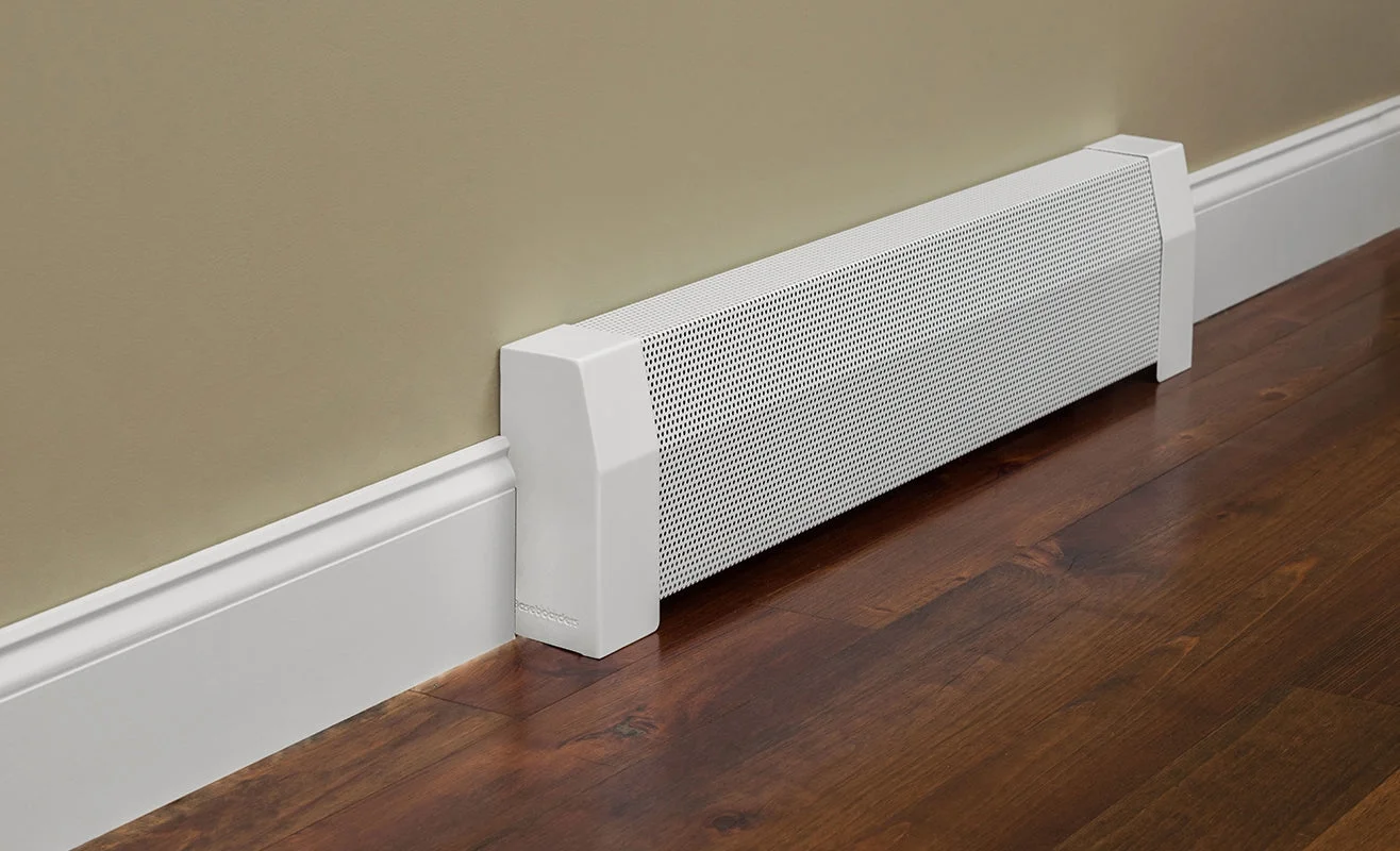 Baseboarders Premium 2 ft Easy Slip-on Baseboard Heater Cover - White (No Accessory)