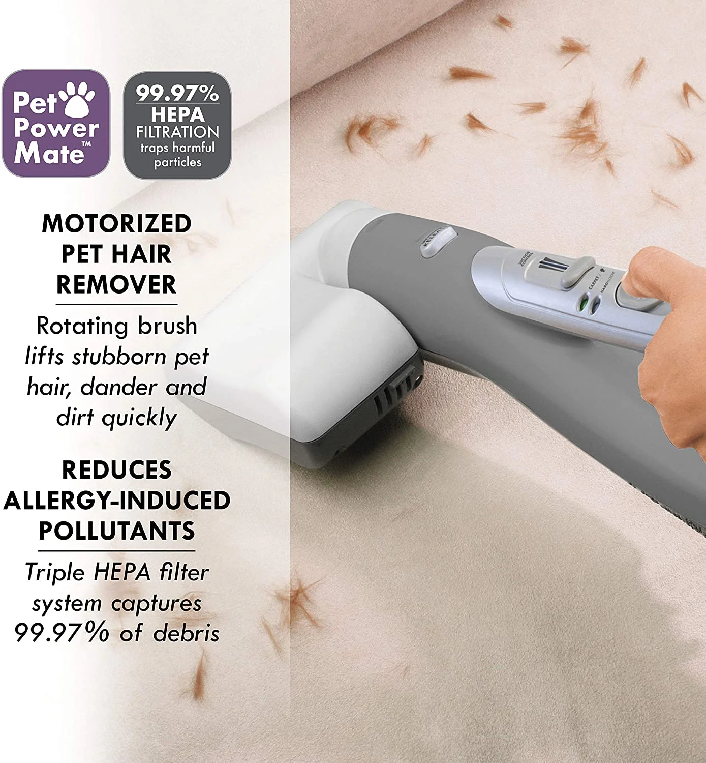 Kenmore Elite Ultra Plush Bagged Canister Vacuum with Pet PowerMate, HEPA, Extended Telescoping Wand, Retractable Cord, and 3 Cleaning Tools-Champagne