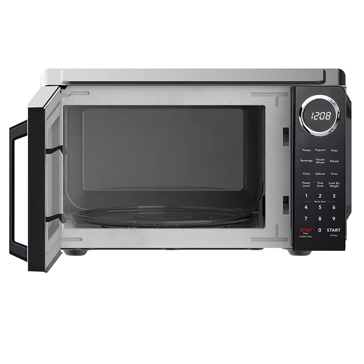 Frigidaire Black with Chrome 0.9 Cubic Foot Microwave
