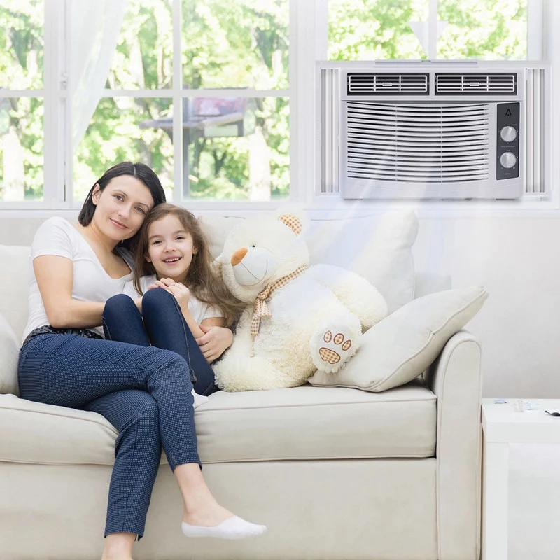 Aoile Window Air Conditioner 5000 BTU, Window AC Unit with Mechanical Controls, Energy Saving