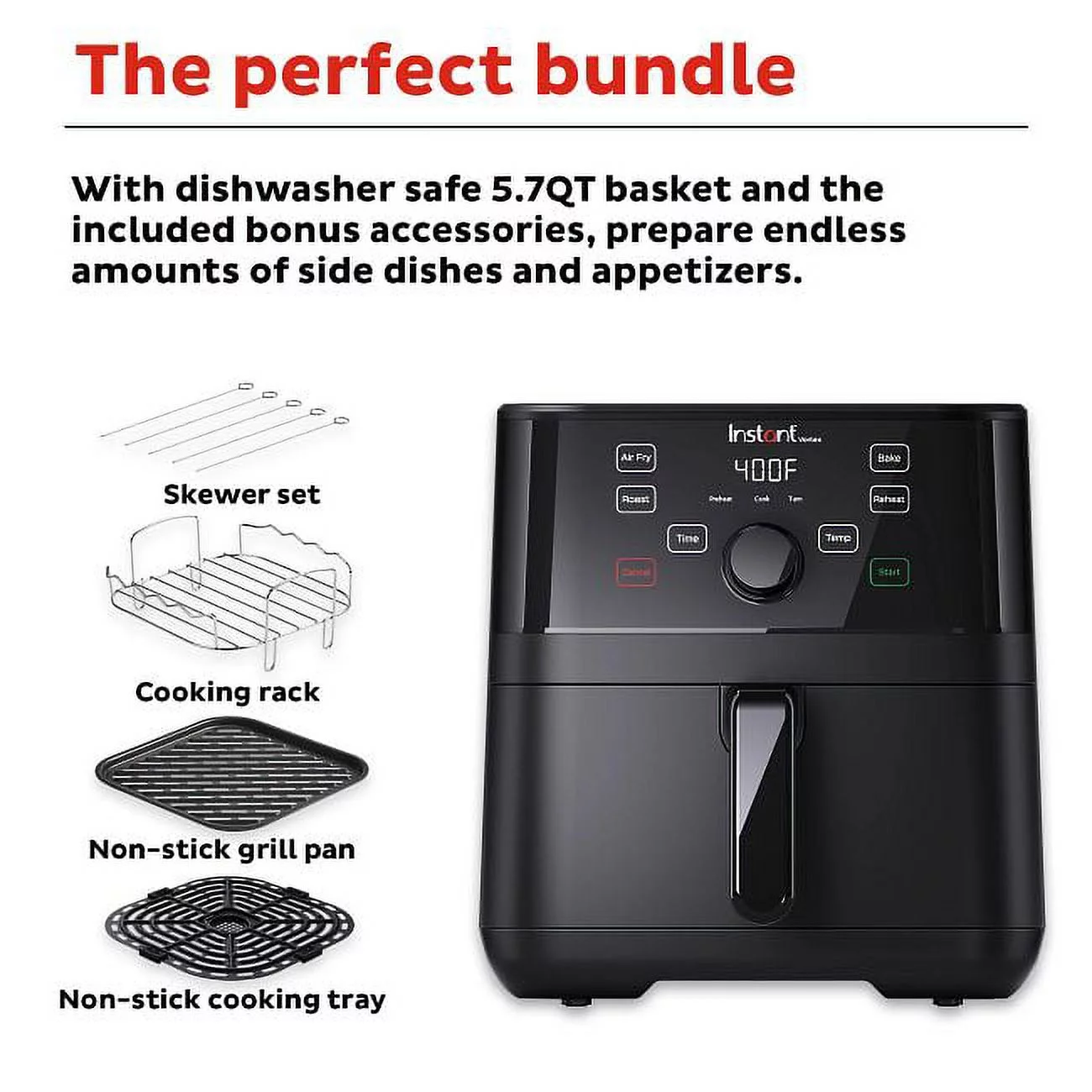 Instant Vortex 5.7 Quart Air Fryer with Accessories