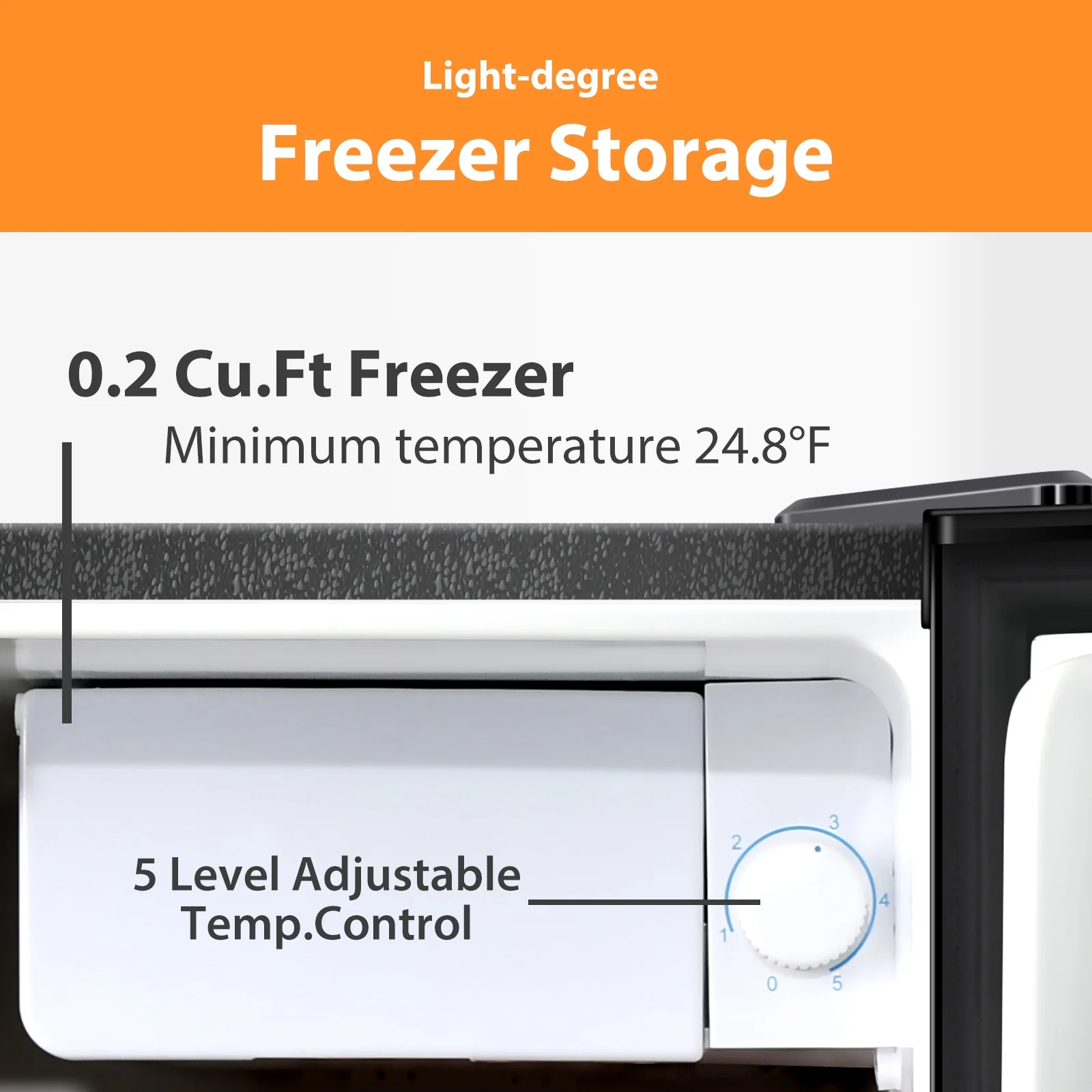 BANGSON Small Refrigerator 1.6Cu.ft, Single Door,Mini Fridge,18.9in width, Compact Refrigerator for Office,Apartment,Bedroom, Black