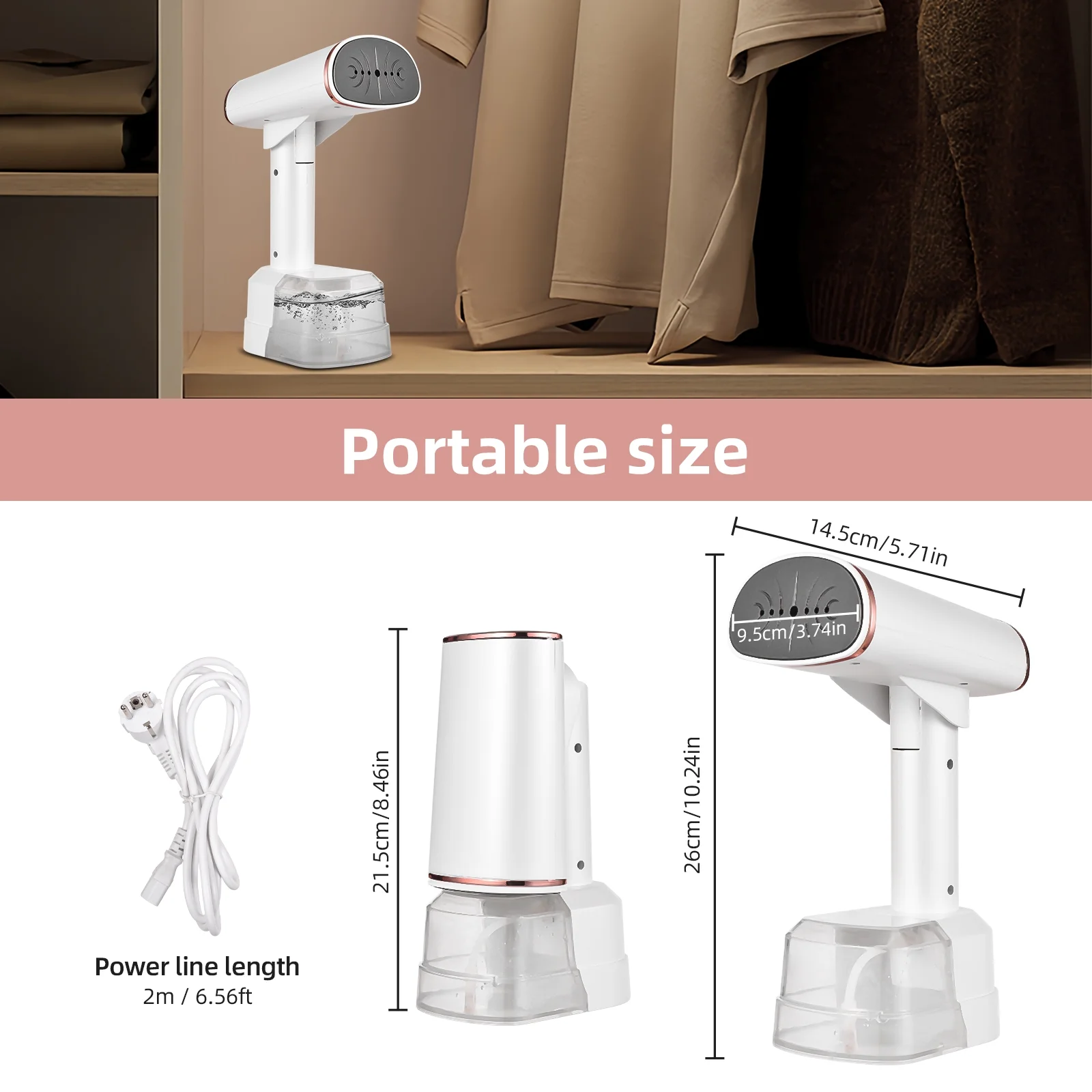 Anself Handheld Steamer for Clothes 1500W - Fast Heat, Wrinkles Remover, 2 Modes - Portable Fabric Steamer for Home/Travel