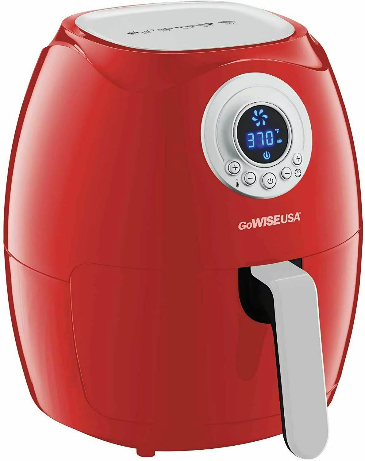 GoWISE USA 3.7-Qt. 1200 Watts Countertop Digital Air Fryer, Red