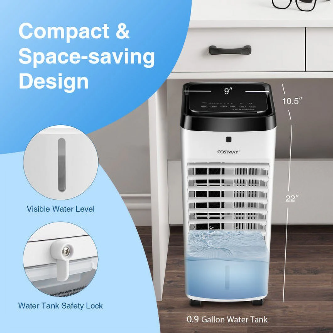 3-in-1 Evaporative Air Cooler with 4 Modes-White