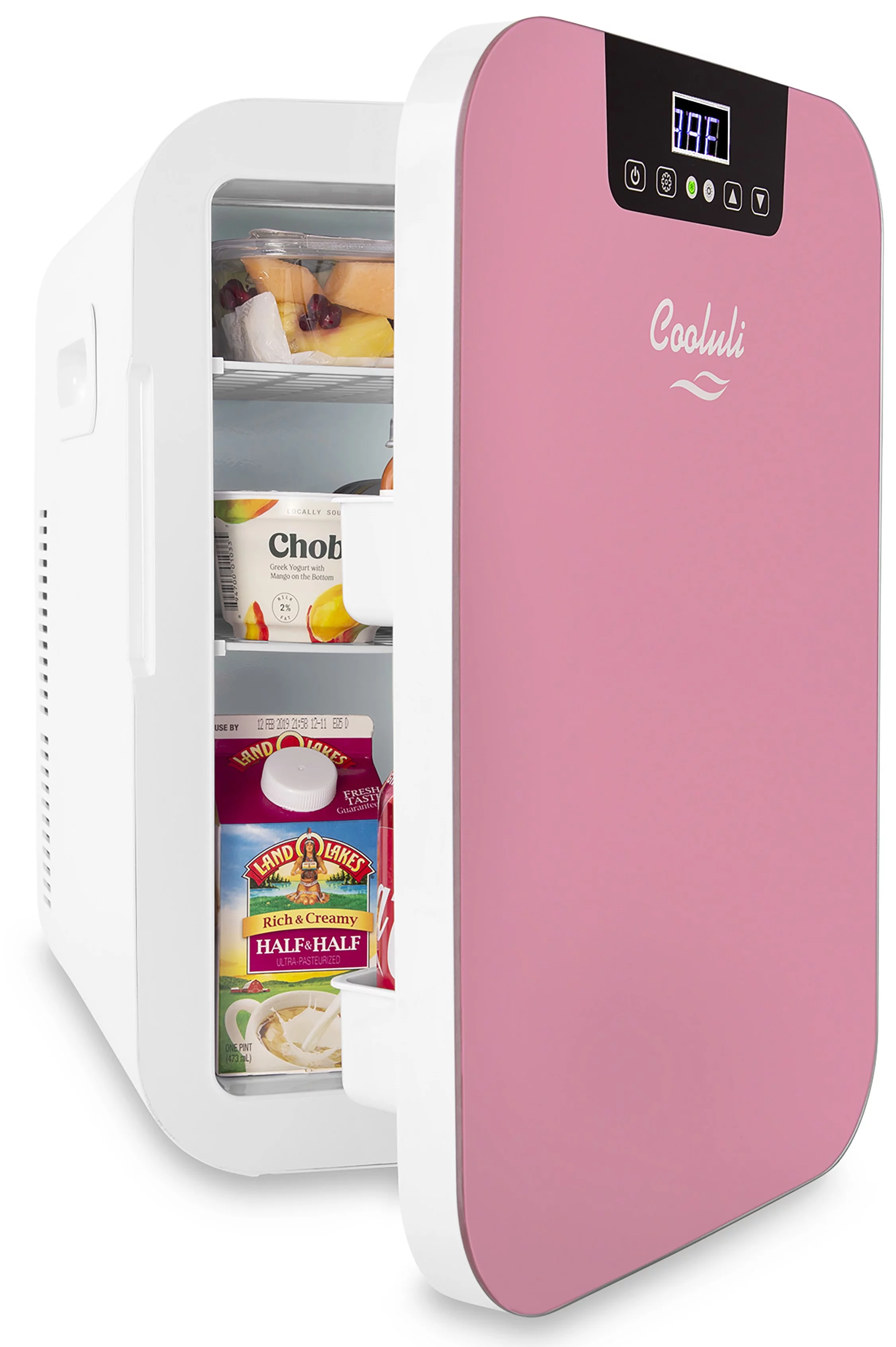 Cooluli Concord 20-Liter Portable Cooler/Warmer Mini Fridge, Pink