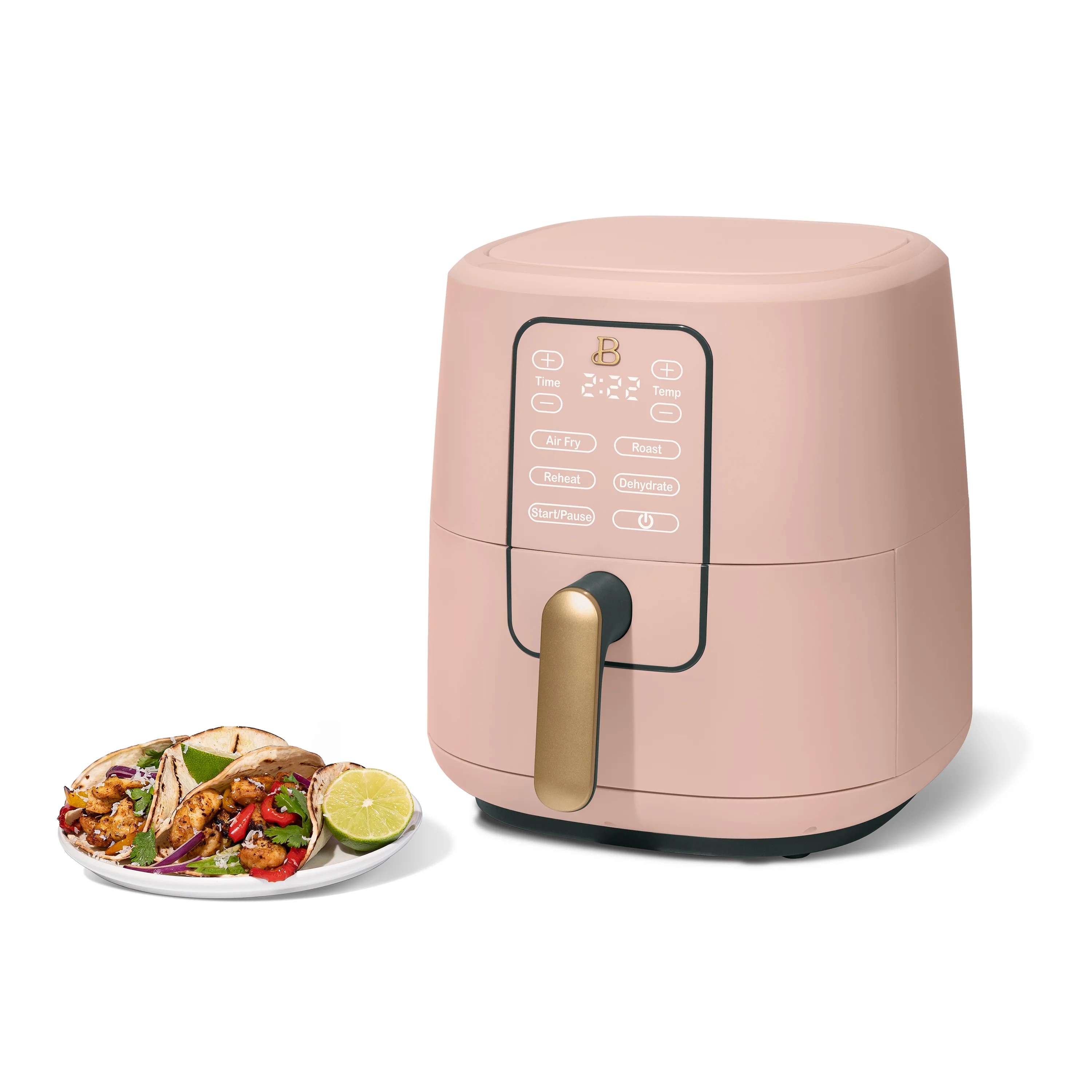 Beautiful 6 Qt Air Fryer with TurboCrisp Technology and Touch-Activated Display, Rose by Drew Barrymore
