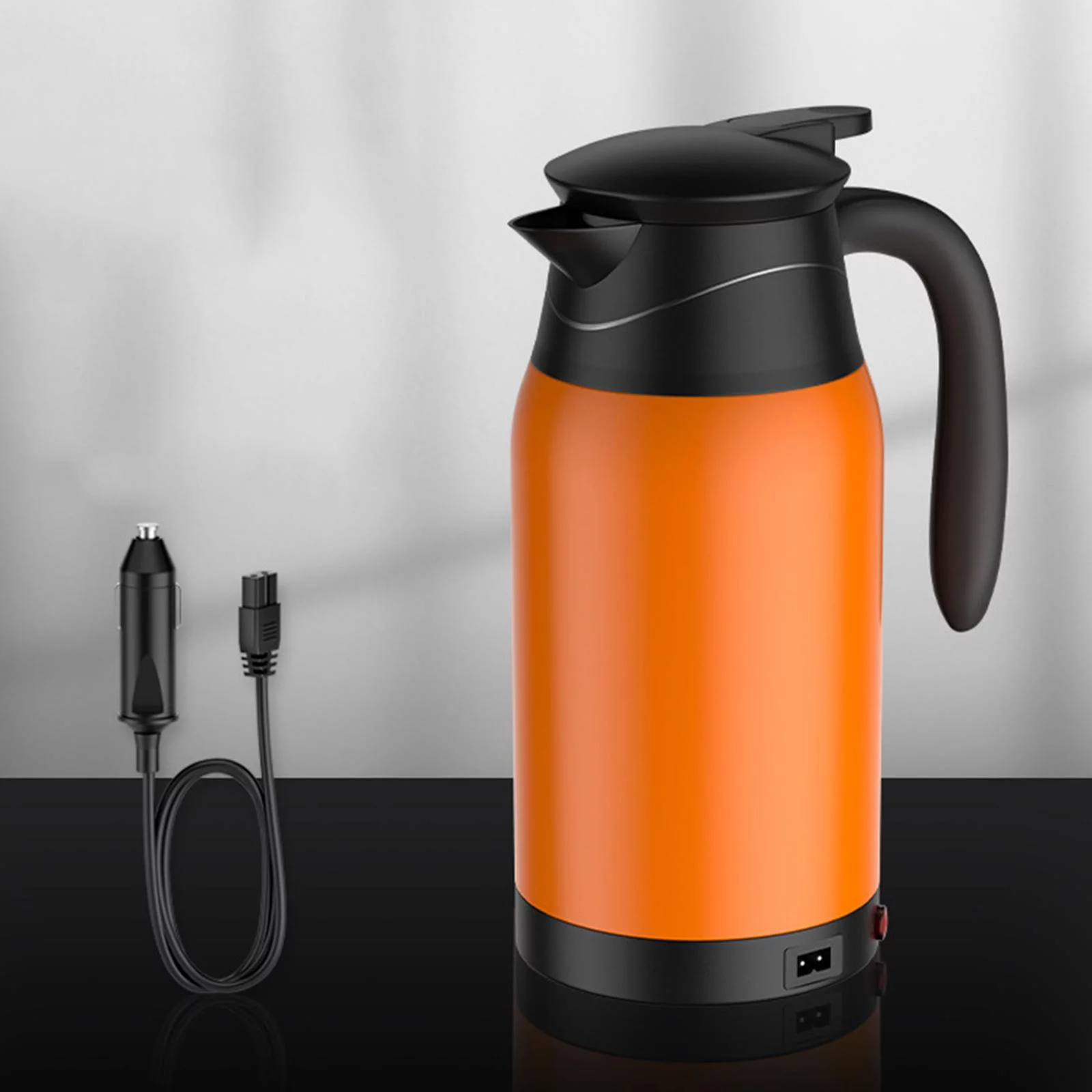 Heater Bottle Pot 1000ml Portable 304 Stainless Steel, Travel Kettle Electric, Car Kettle Fits For coffee with water Milk Truck Boat DC24V