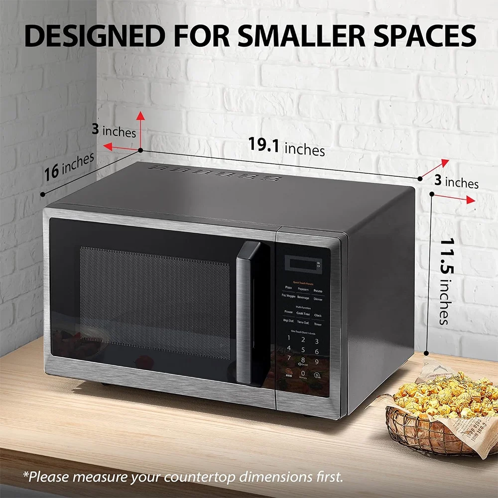 Countertop Microwave Oven w/Smart Sensor & Memory Turntable, 0.9 Cu Ft, 900W